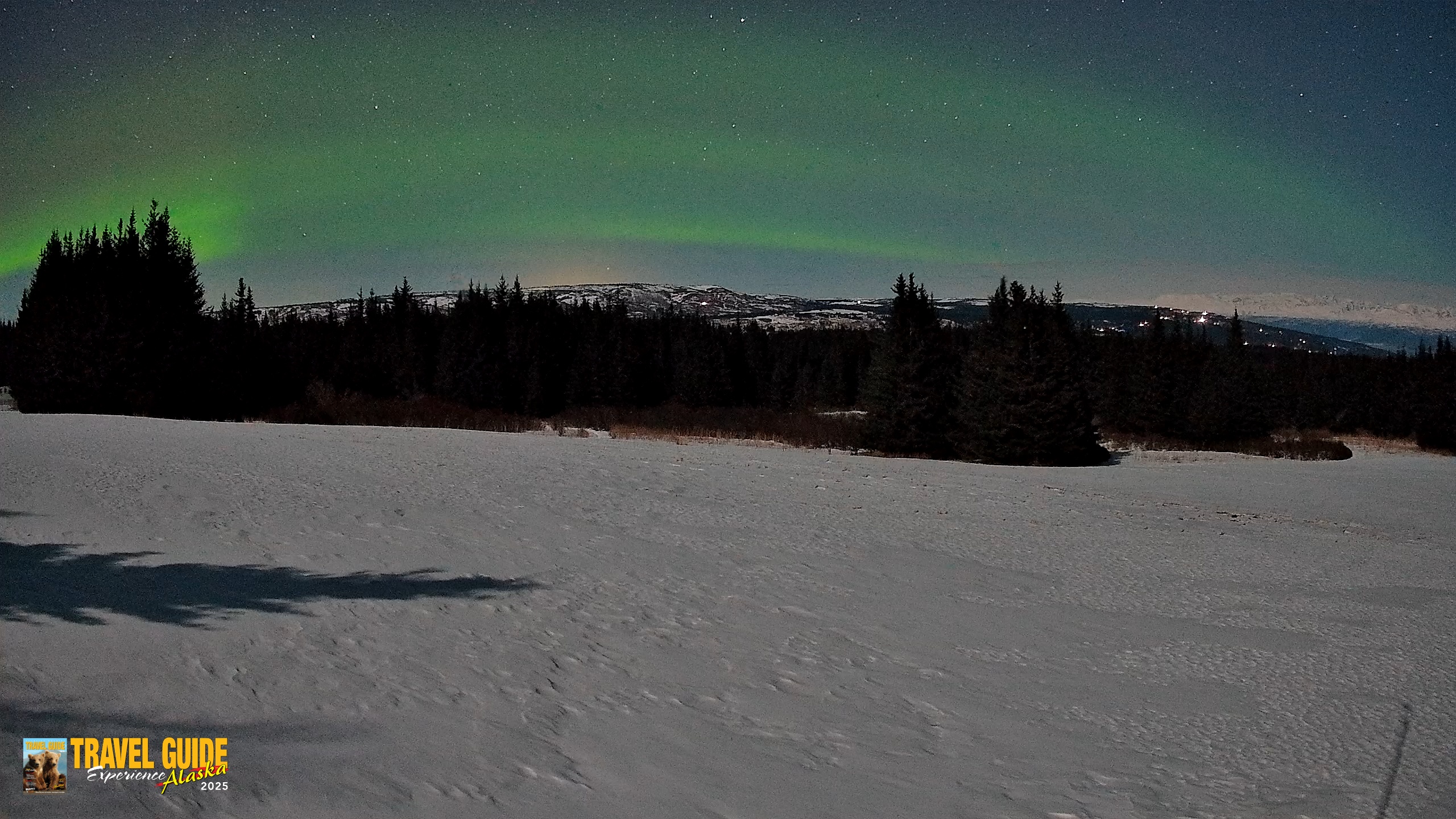 Snapshot of Homer Alaska Northern Lights Live Cam taken Mar 24, 2026, 11:40pm AKDT
