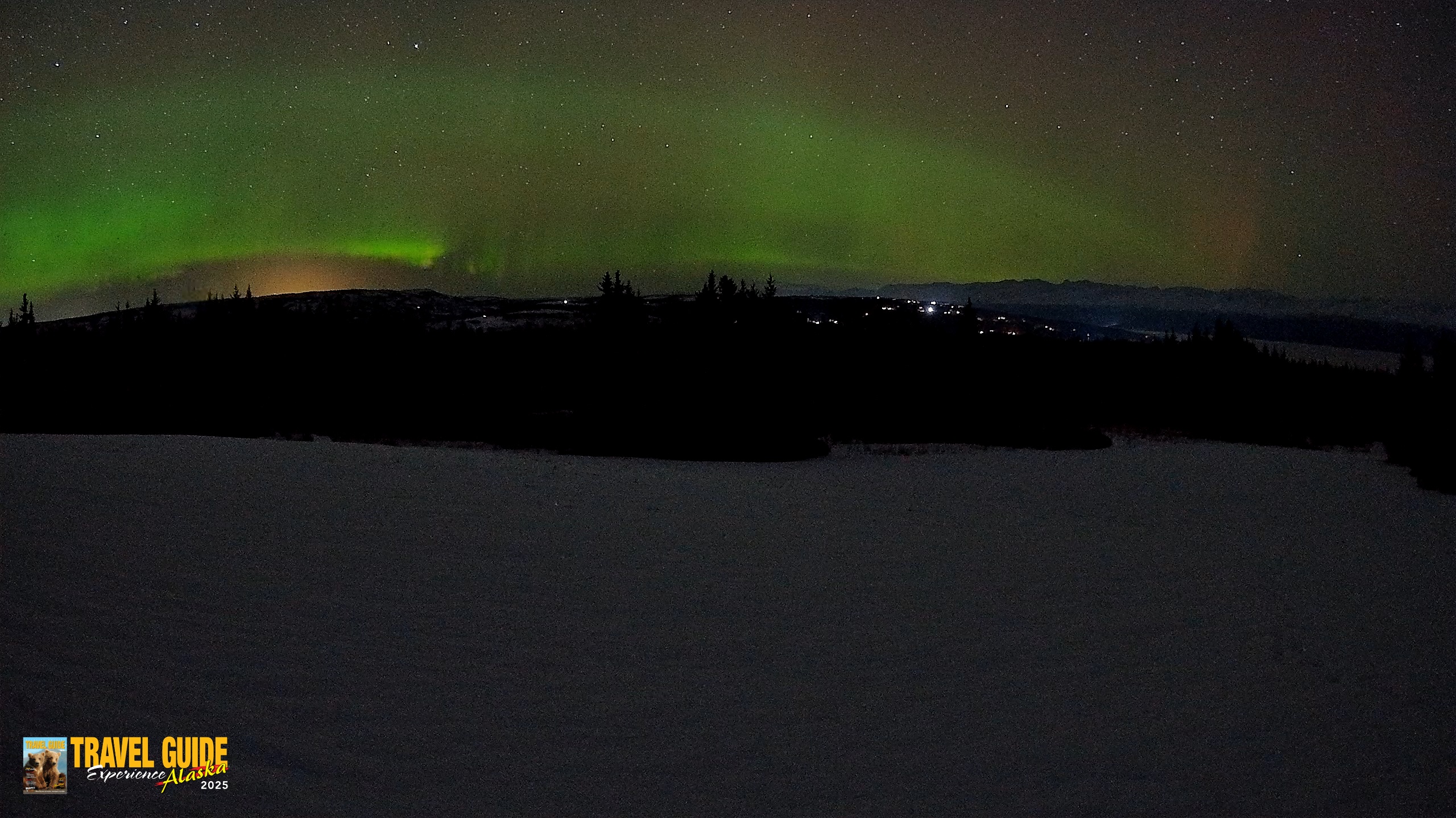 Snapshot of Homer Alaska Northern Lights Live Cam taken Feb 15, 2026, 12:54am AKST