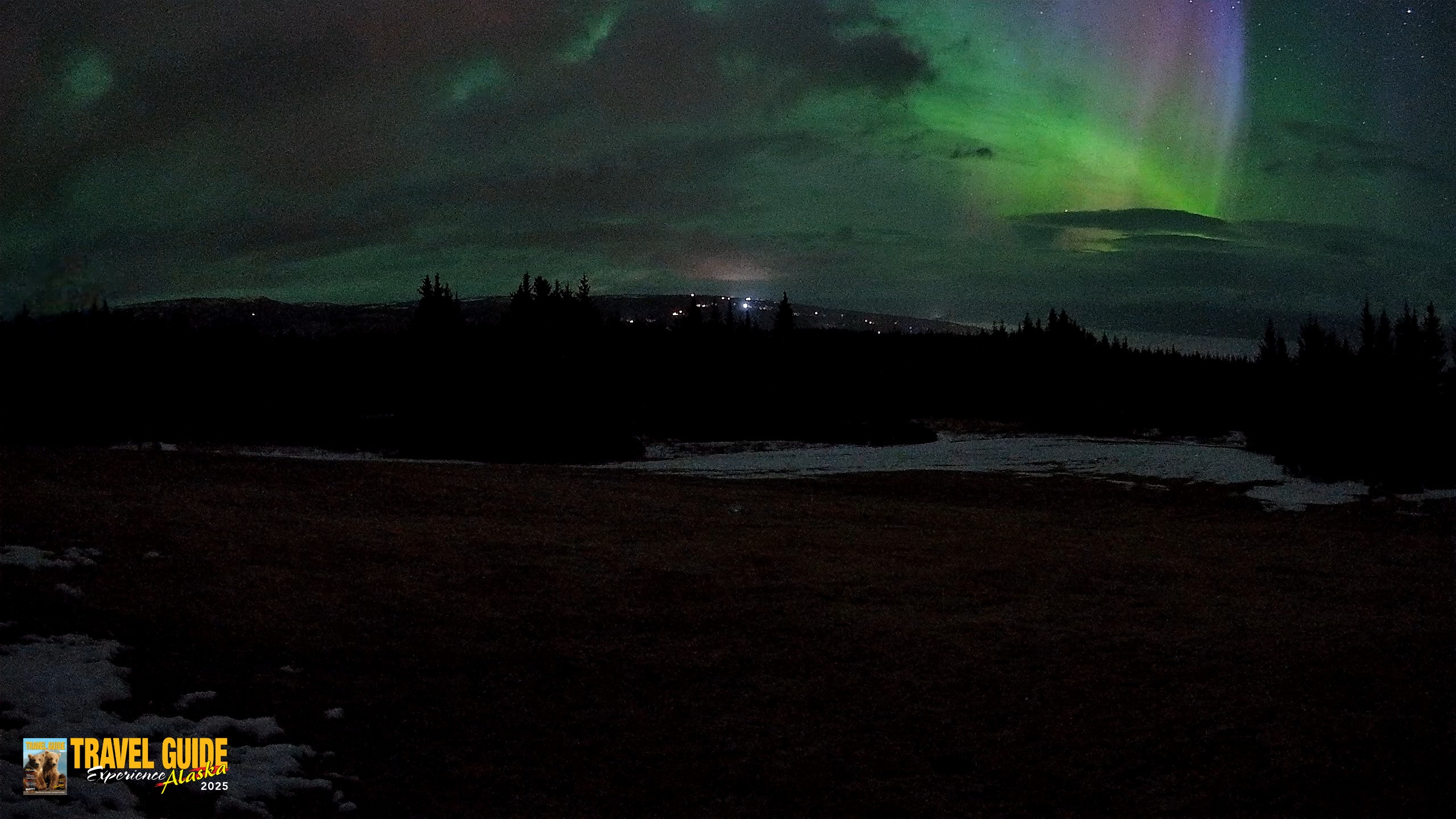 Snapshot of Homer Alaska Northern Lights Live Cam taken Apr 20, 2026, 3:36am AKDT