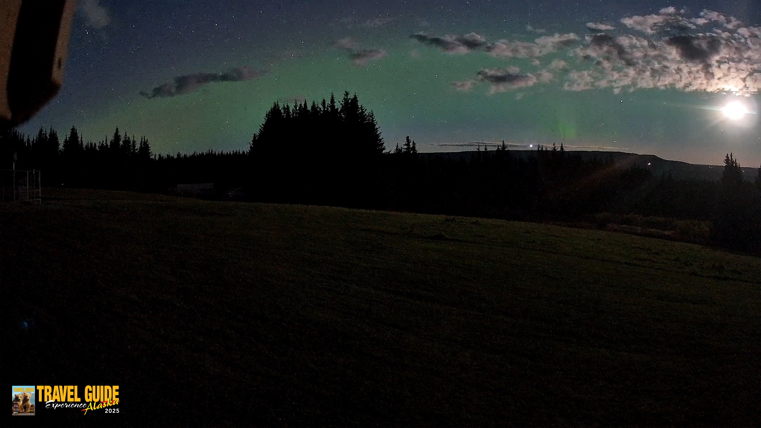 Snapshot of Homer Alaska Northern Lights Live Cam taken Oct 2, 2026, 11:24pm AKDT