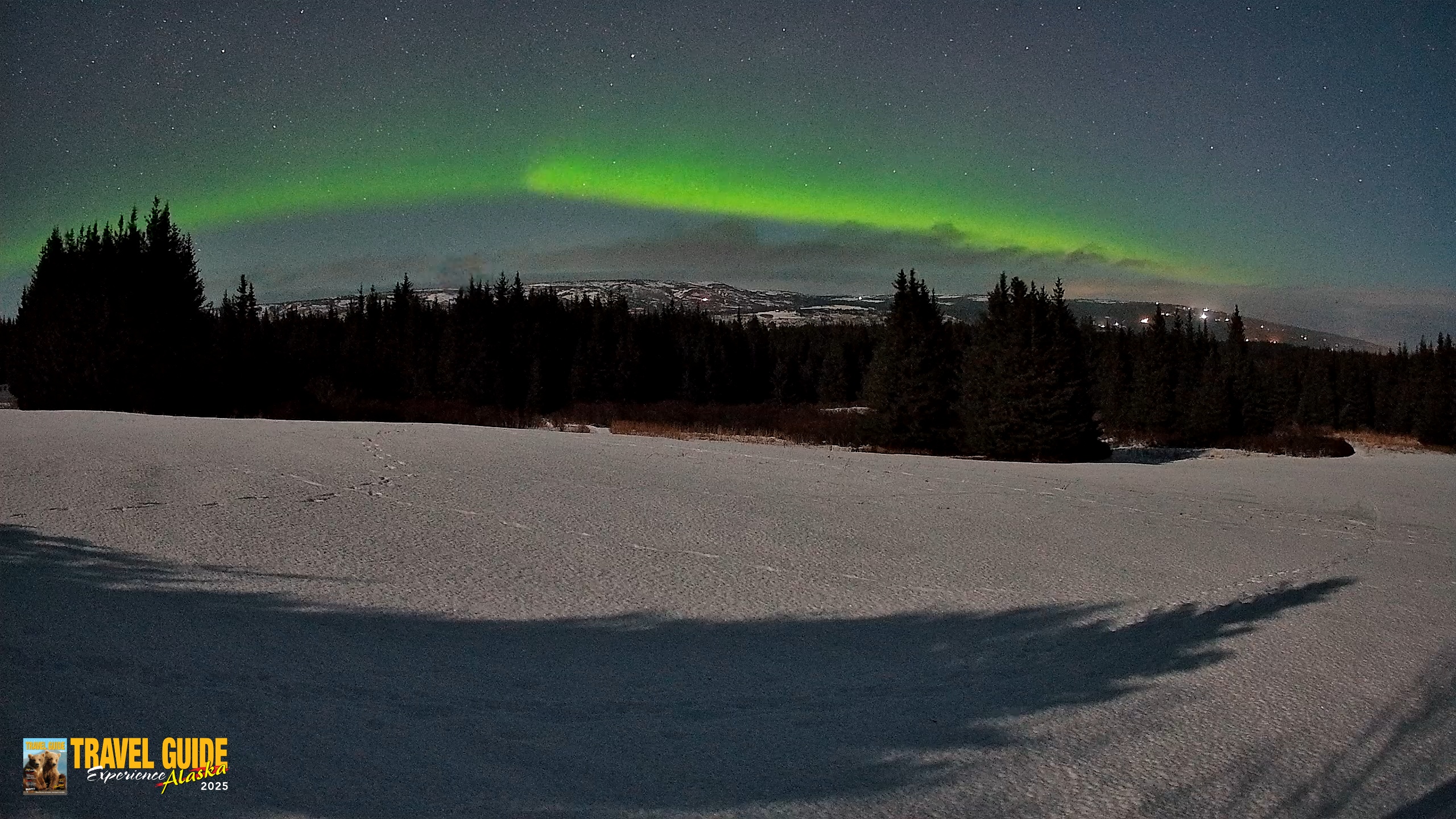 Snapshot of Homer Alaska Northern Lights Live Cam taken Feb 24, 2026, 12:02am AKST