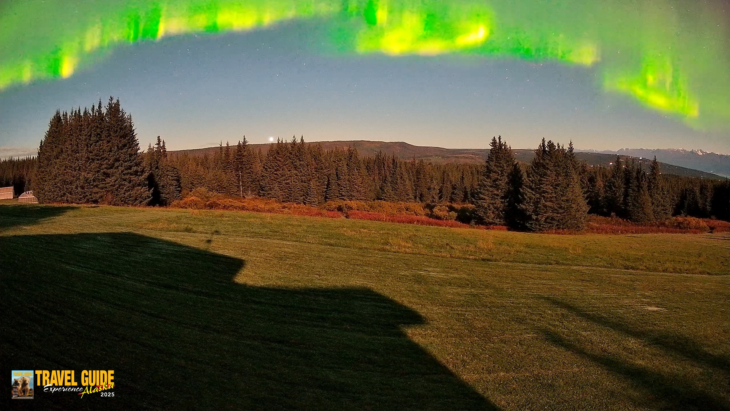 Snapshot of Homer Alaska Northern Lights Live Cam taken Sep 24, 2026, 1:41am AKDT
