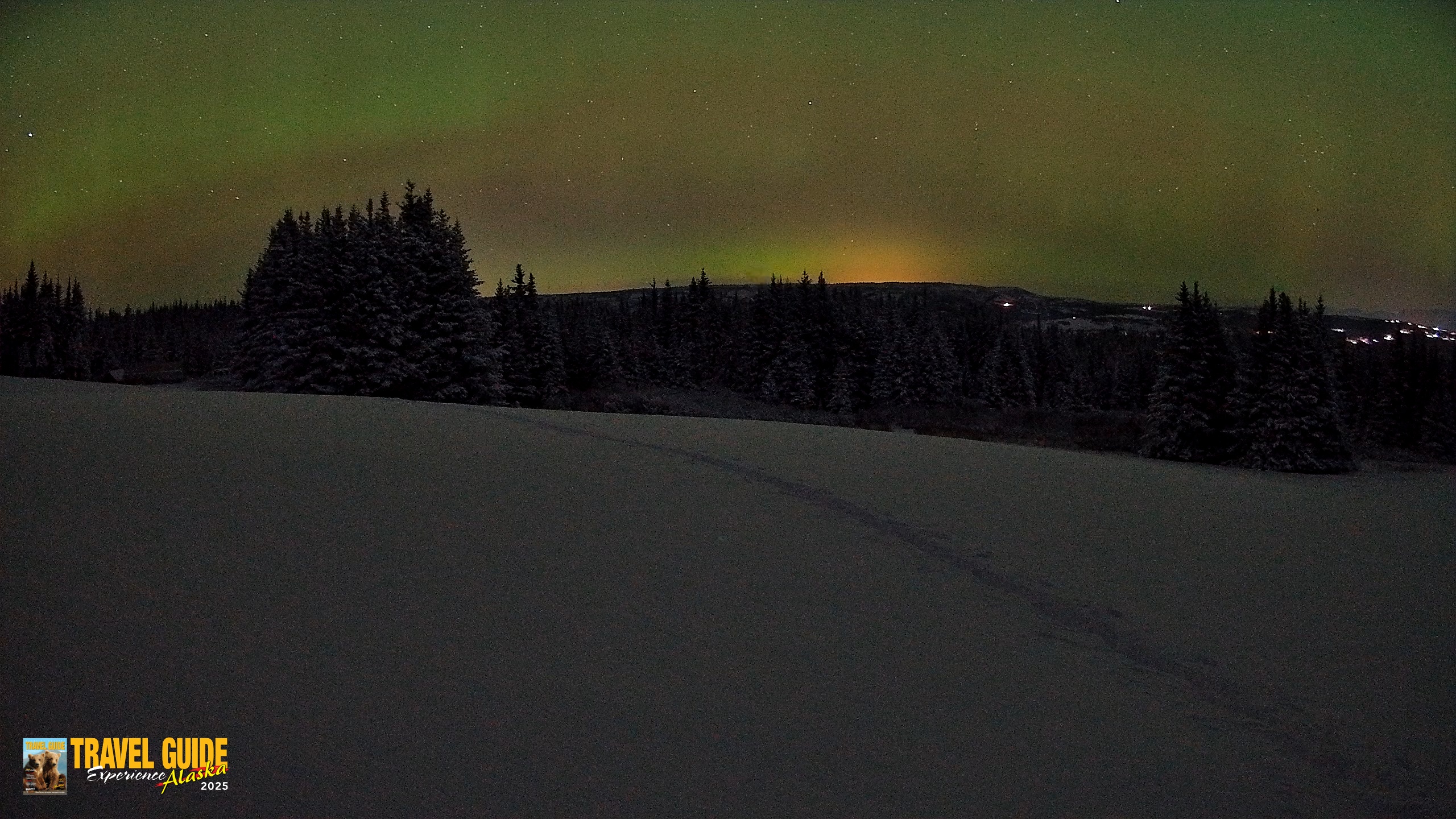 Snapshot of Homer Alaska Northern Lights Live Cam taken Jan 7, 2026, 10:35pm AKST