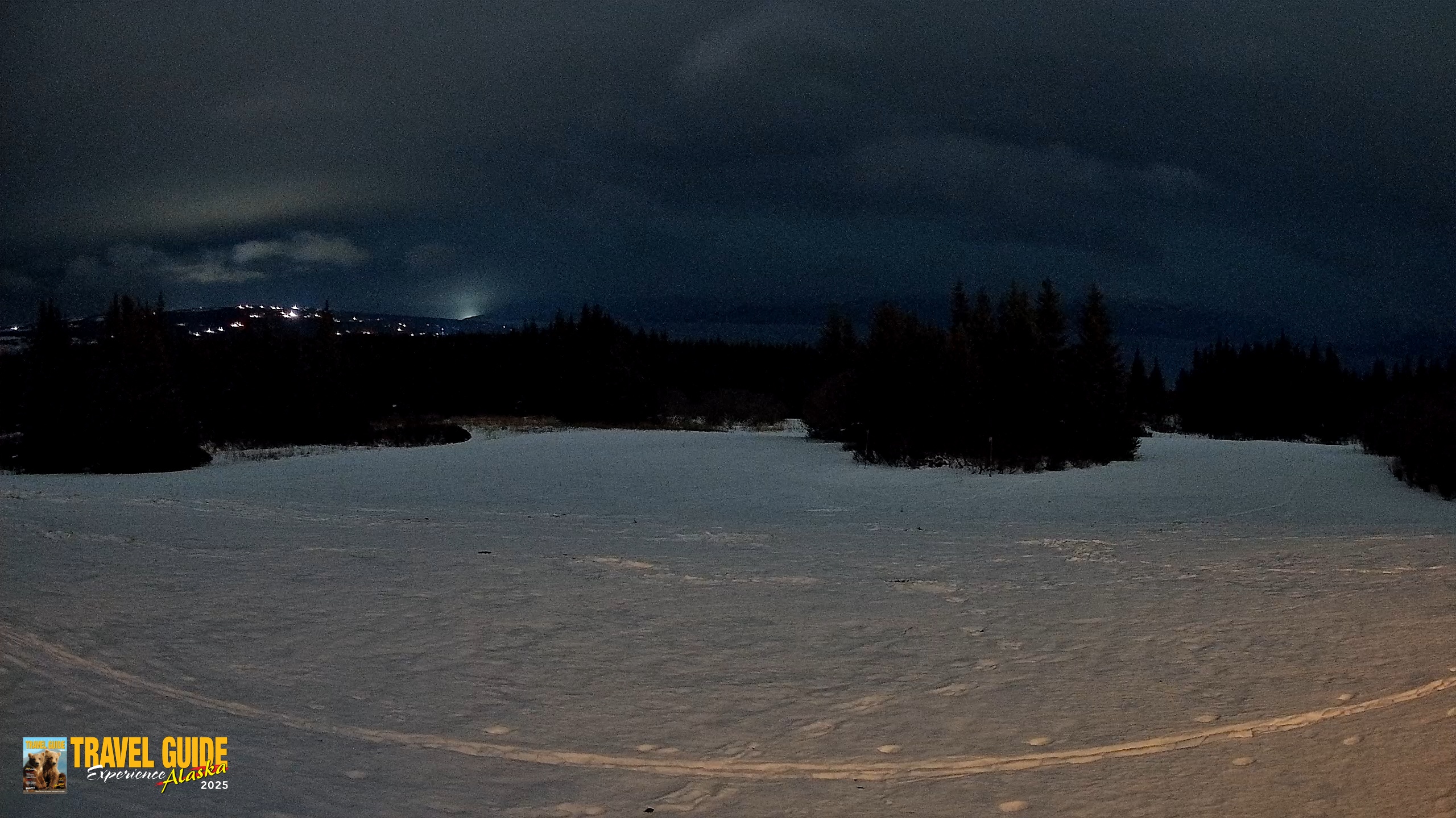 Snapshot of Homer Alaska Northern Lights Live Cam taken Jan 15, 2026, 9:37pm AKST