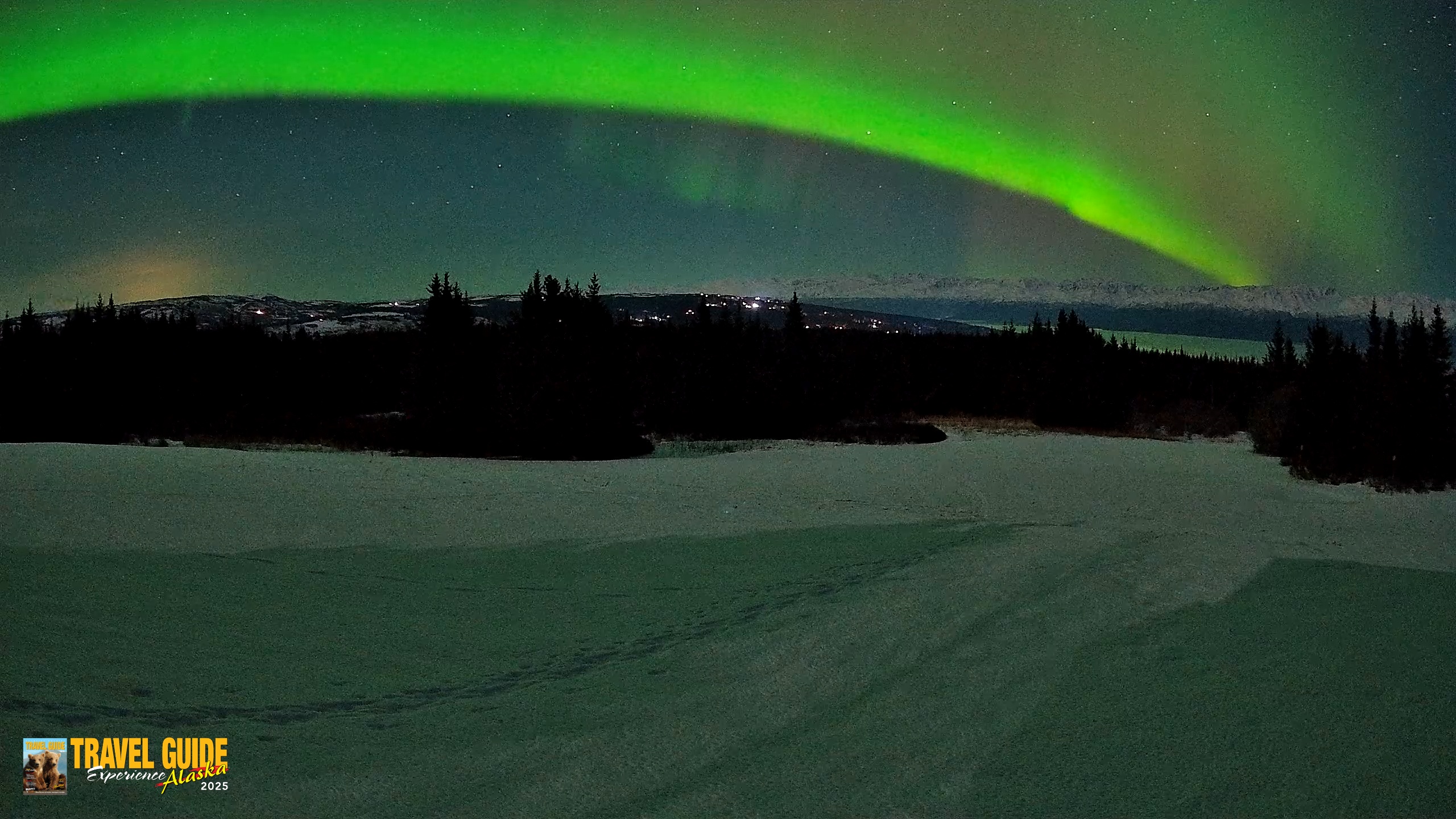 Snapshot of Homer Alaska Northern Lights Live Cam taken Feb 21, 2026, 10:15pm AKST