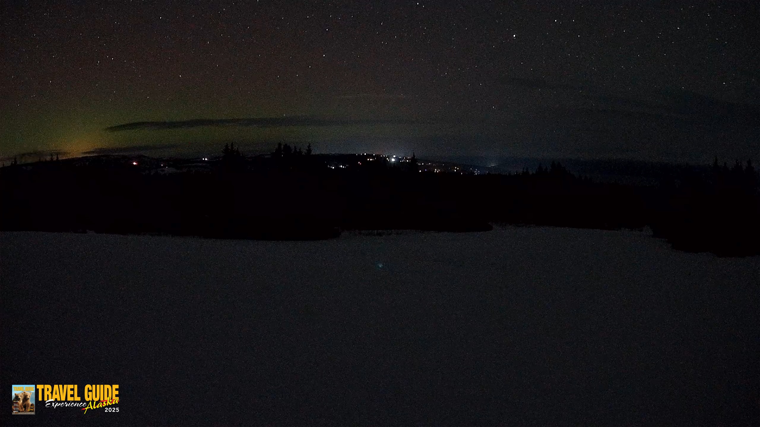 Snapshot of Homer Alaska Northern Lights Live Cam taken Feb 19, 2026, 10:55pm AKST