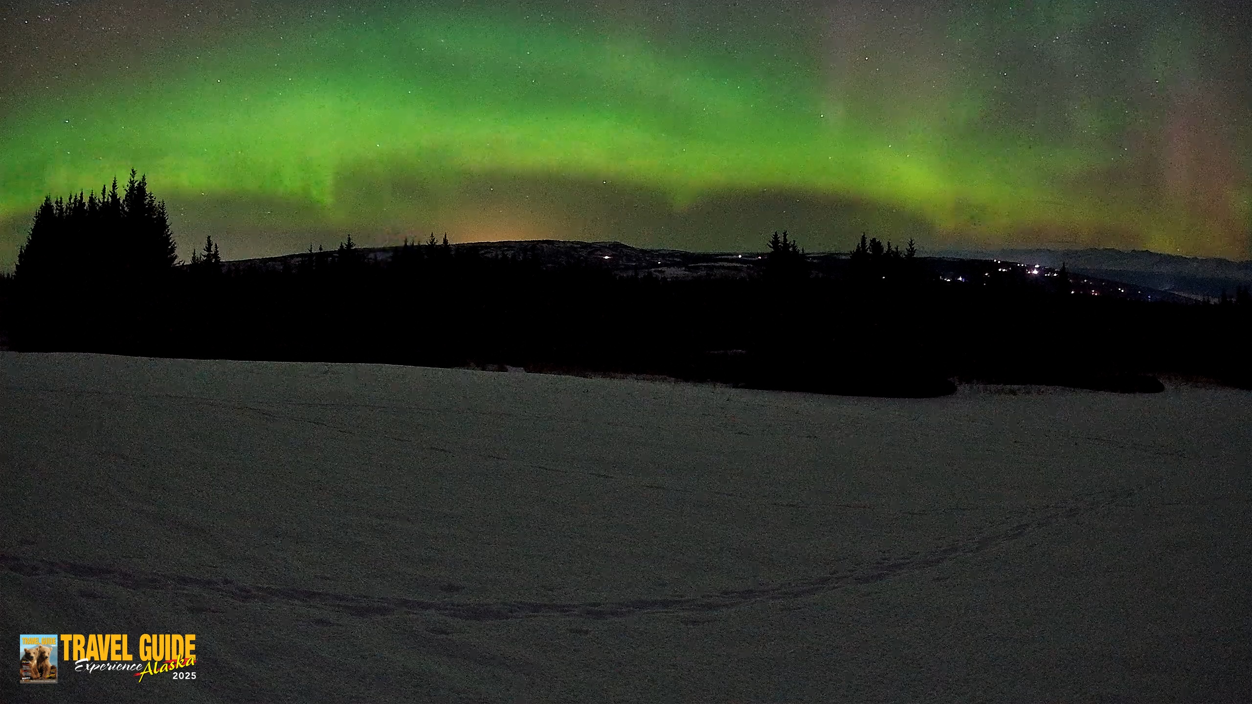 Snapshot of Homer Alaska Northern Lights Live Cam taken Feb 22, 2026, 5:45am AKST