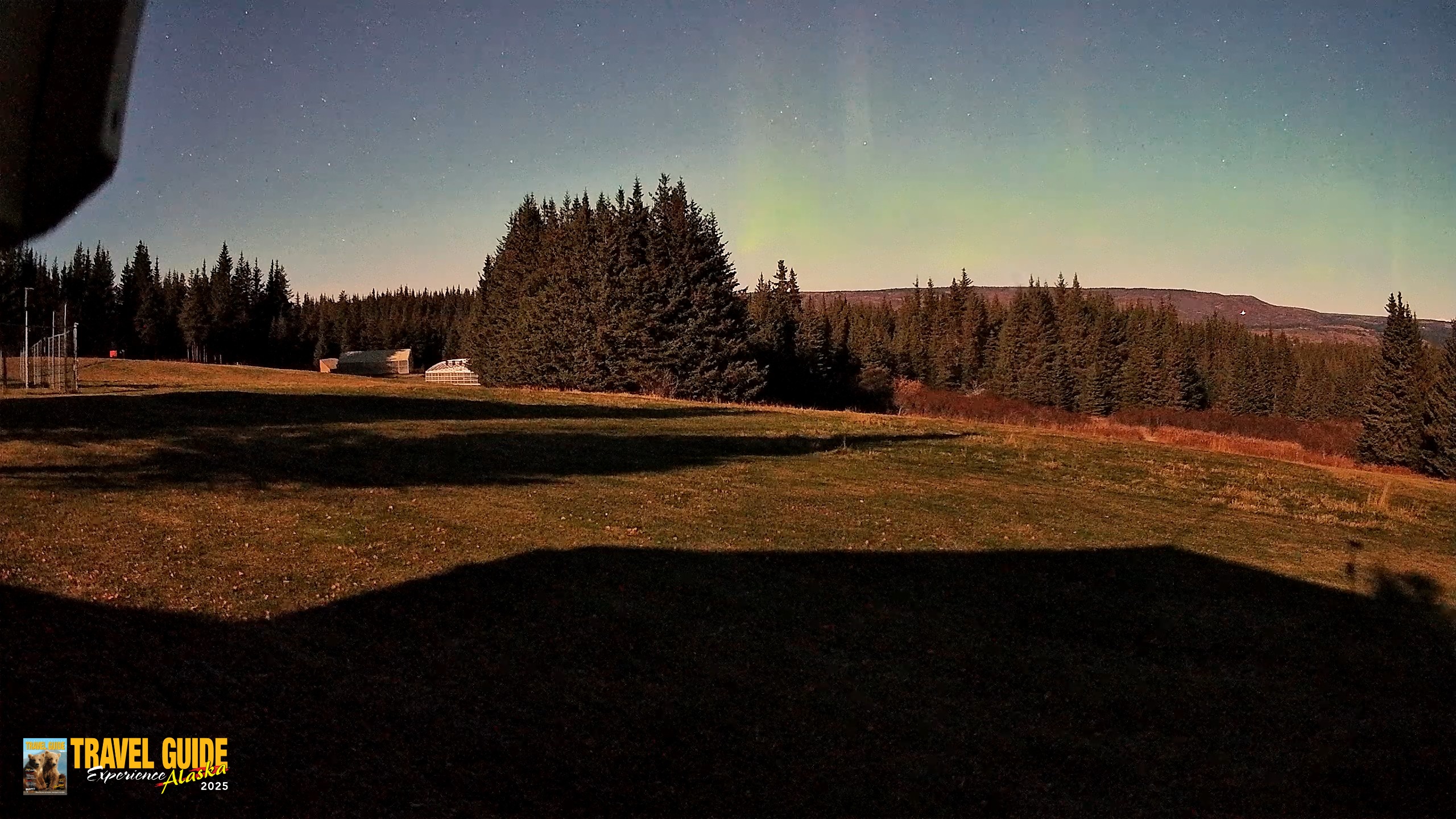 Snapshot of Homer Alaska Northern Lights Live Cam taken Oct 23, 2026, 2:00am AKDT