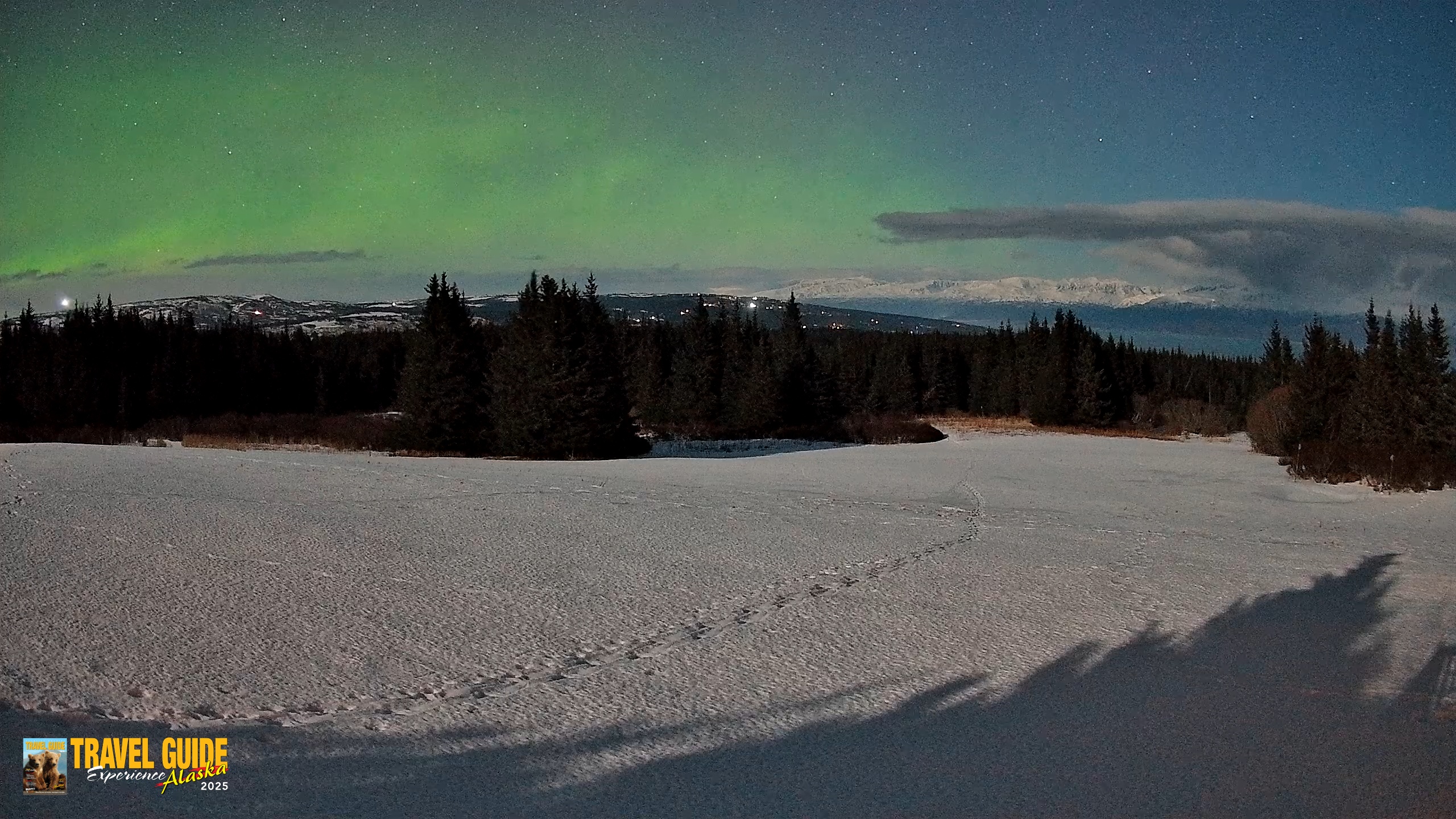 Snapshot of Homer Alaska Northern Lights Live Cam taken Feb 25, 2026, 2:08am AKST