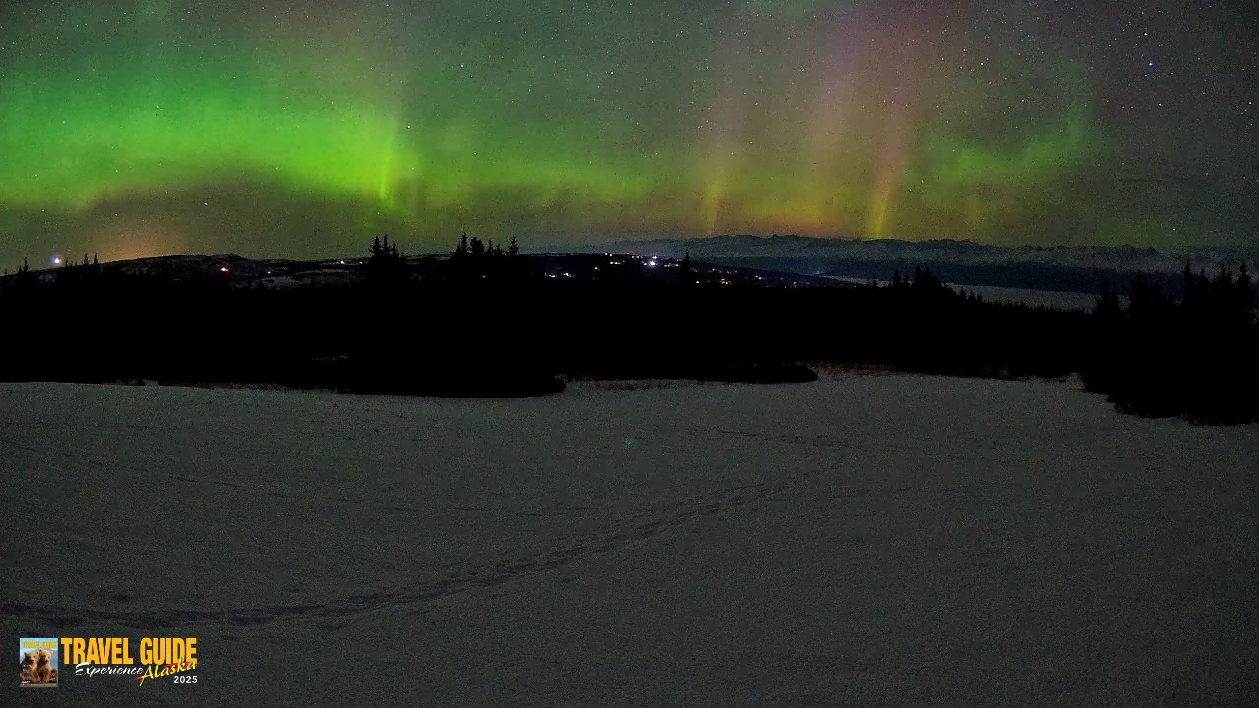 Snapshot of Homer Alaska Northern Lights Live Cam taken Feb 22, 2026, 5:38am AKST