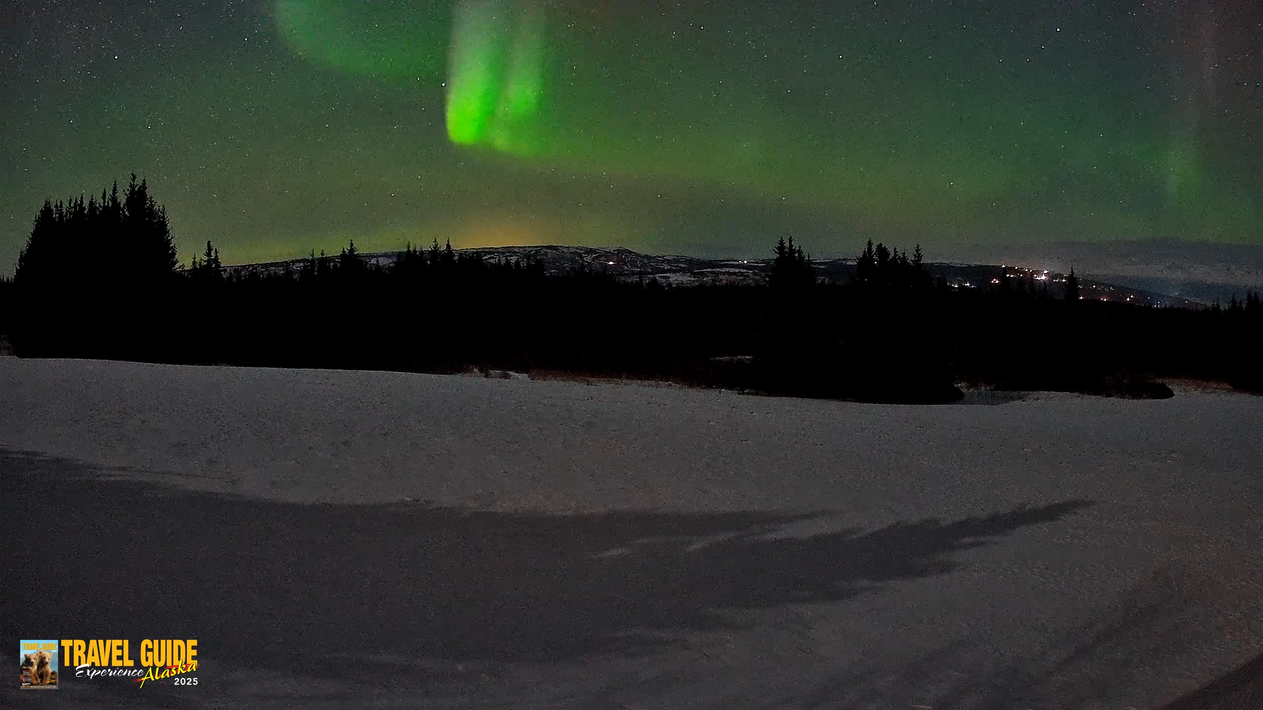 Snapshot of Homer Alaska Northern Lights Live Cam taken Mar 22, 2026, 10:46pm AKDT