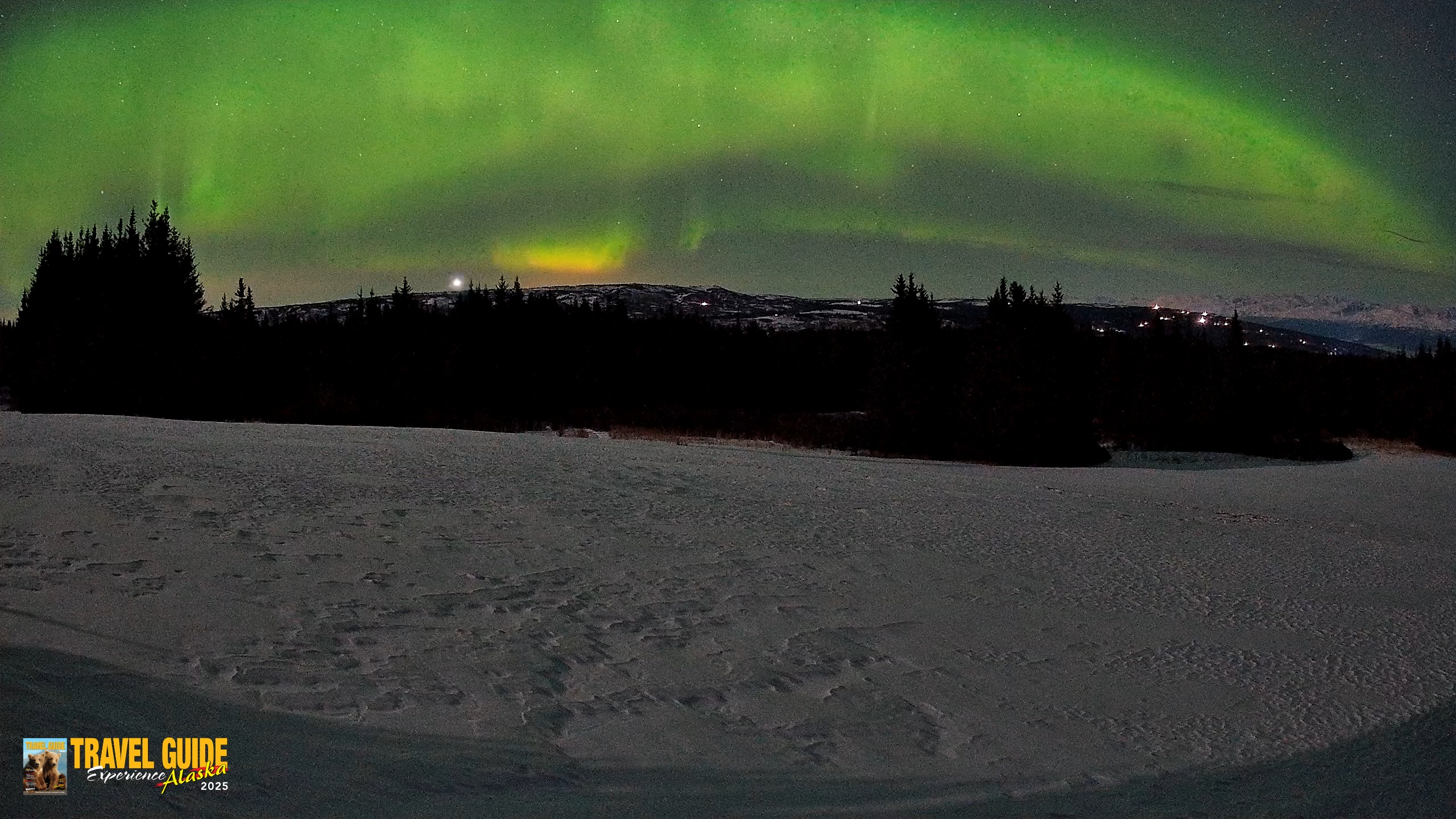 Snapshot of Homer Alaska Northern Lights Live Cam taken Mar 24, 2026, 2:36am AKDT