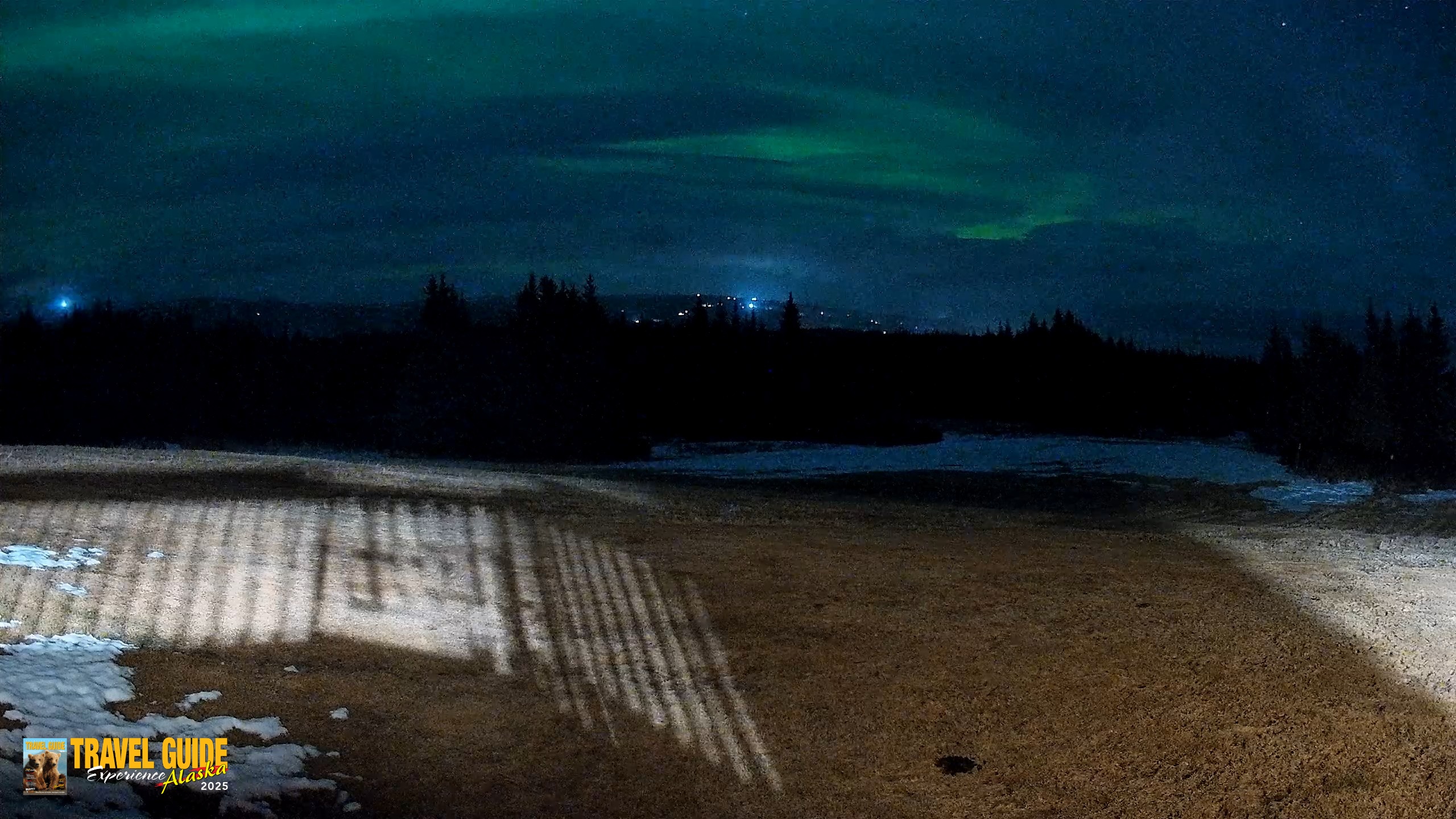 Snapshot of Homer Alaska Northern Lights Live Cam taken Apr 20, 2026, 12:38am AKDT