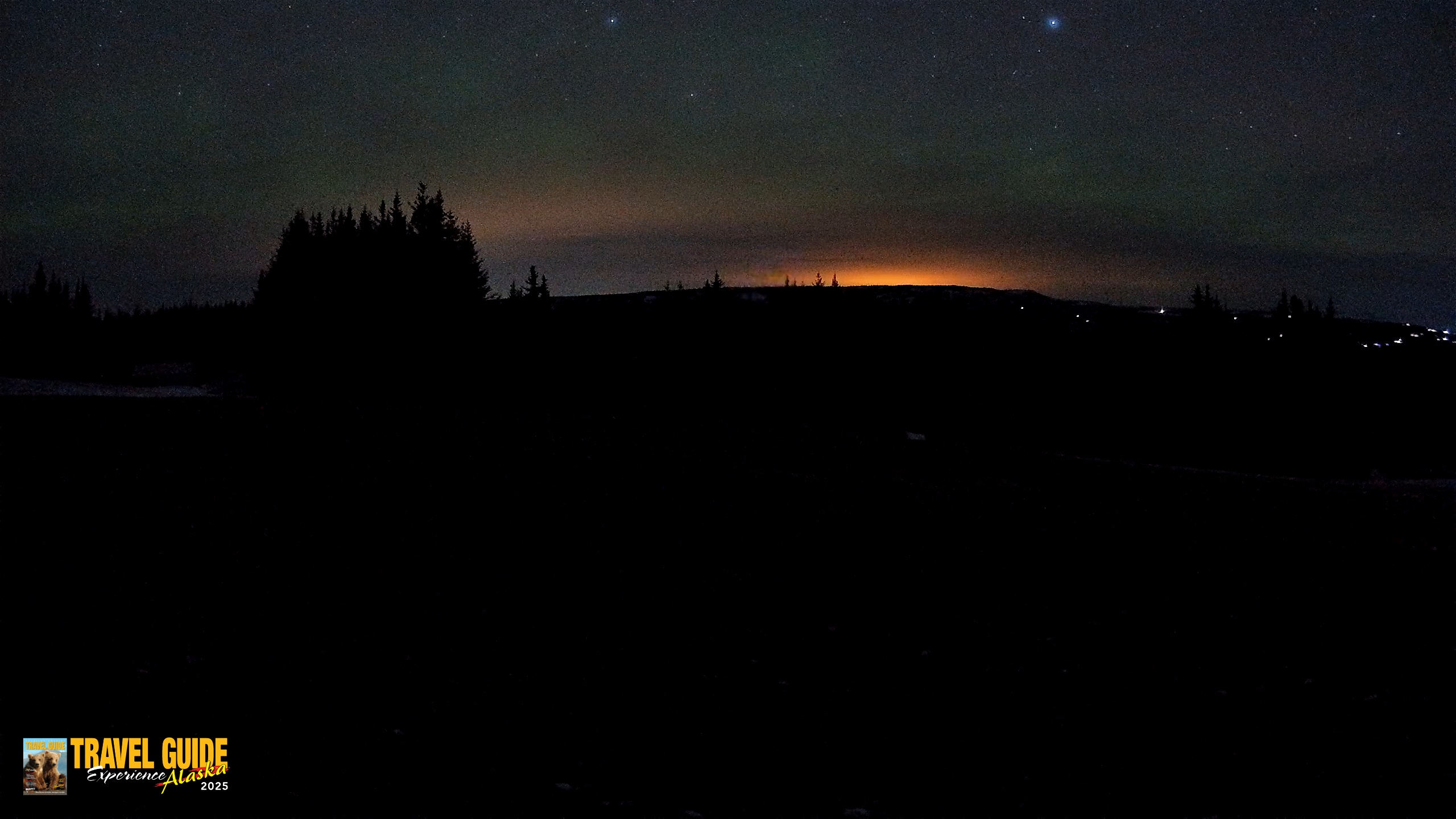 Snapshot of Homer Alaska Northern Lights Live Cam taken Dec 24, 2025, 4:46am AKST