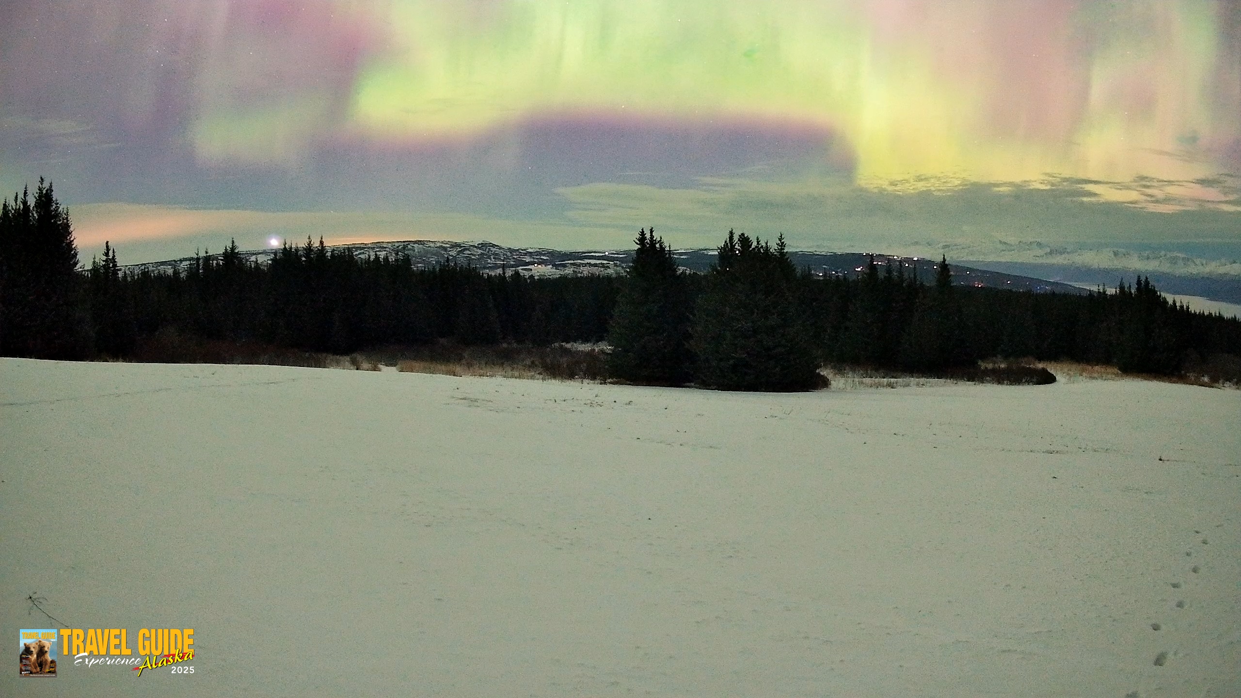 Snapshot of Homer Alaska Northern Lights Live Cam taken Jan 20, 2026, 5:47am AKST