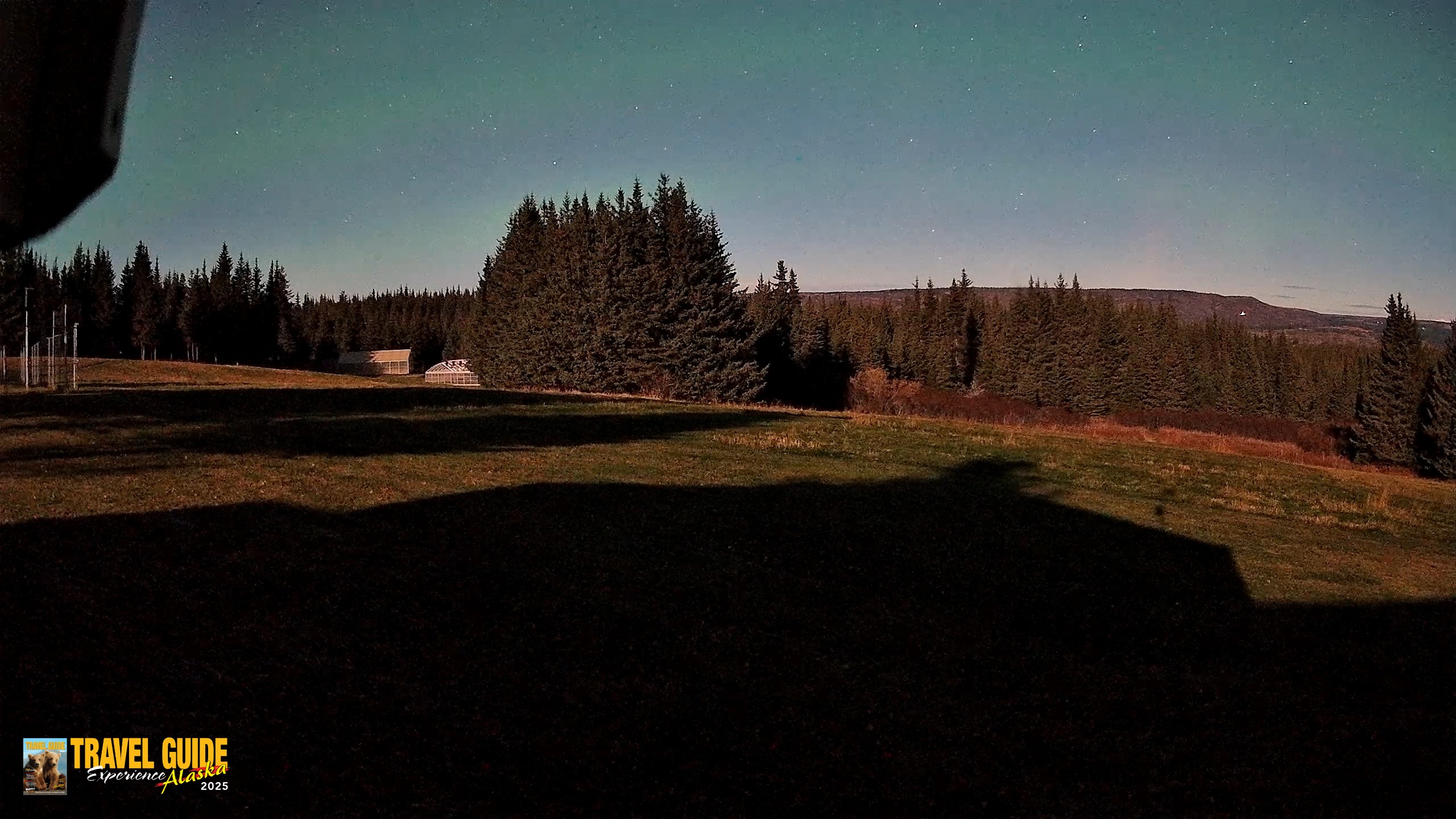 Snapshot of Homer Alaska Northern Lights Live Cam taken Oct 22, 2026, 12:41am AKDT
