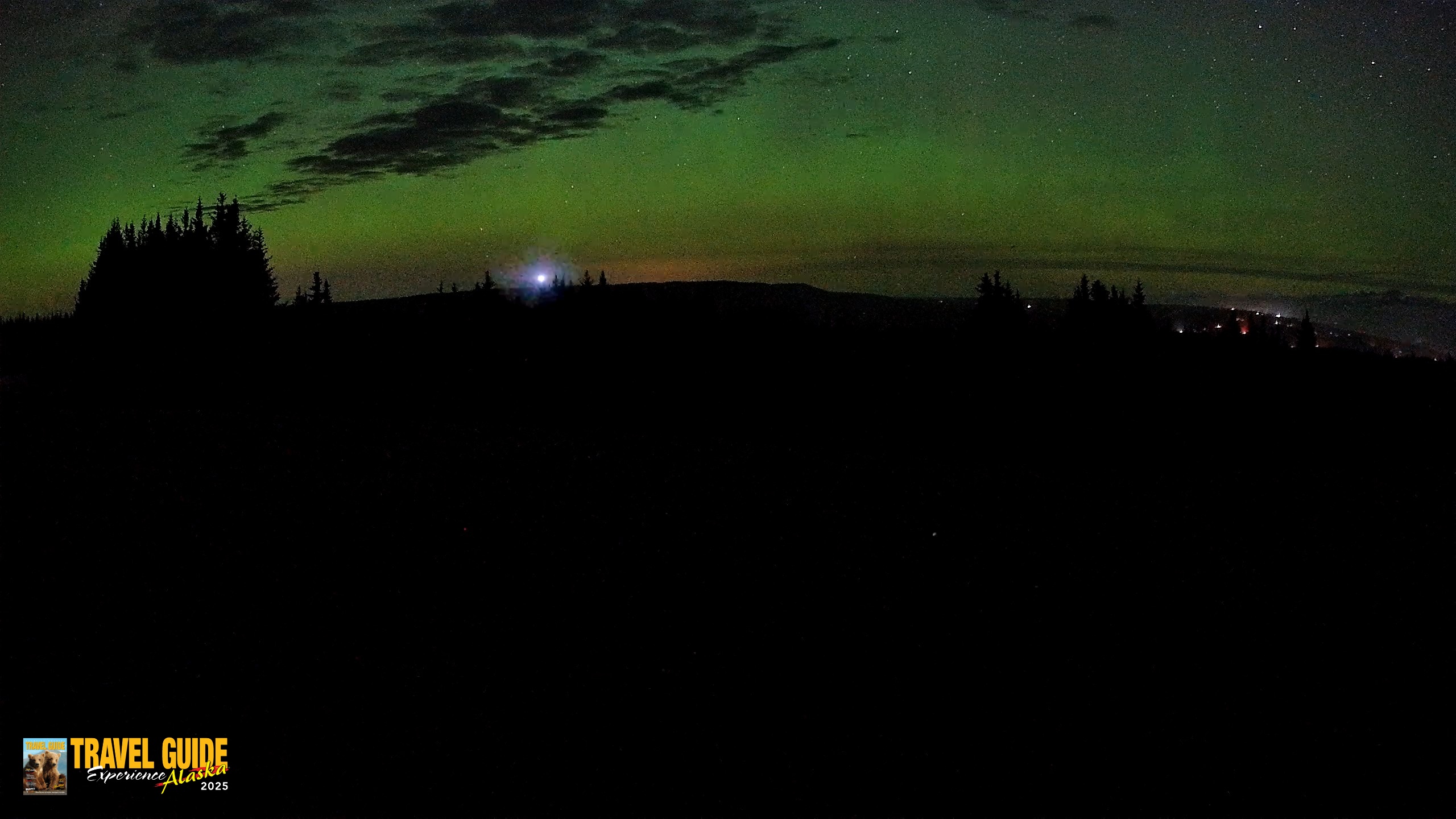 Snapshot of Homer Alaska Northern Lights Live Cam taken Sep 9, 2026, 3:36am AKDT