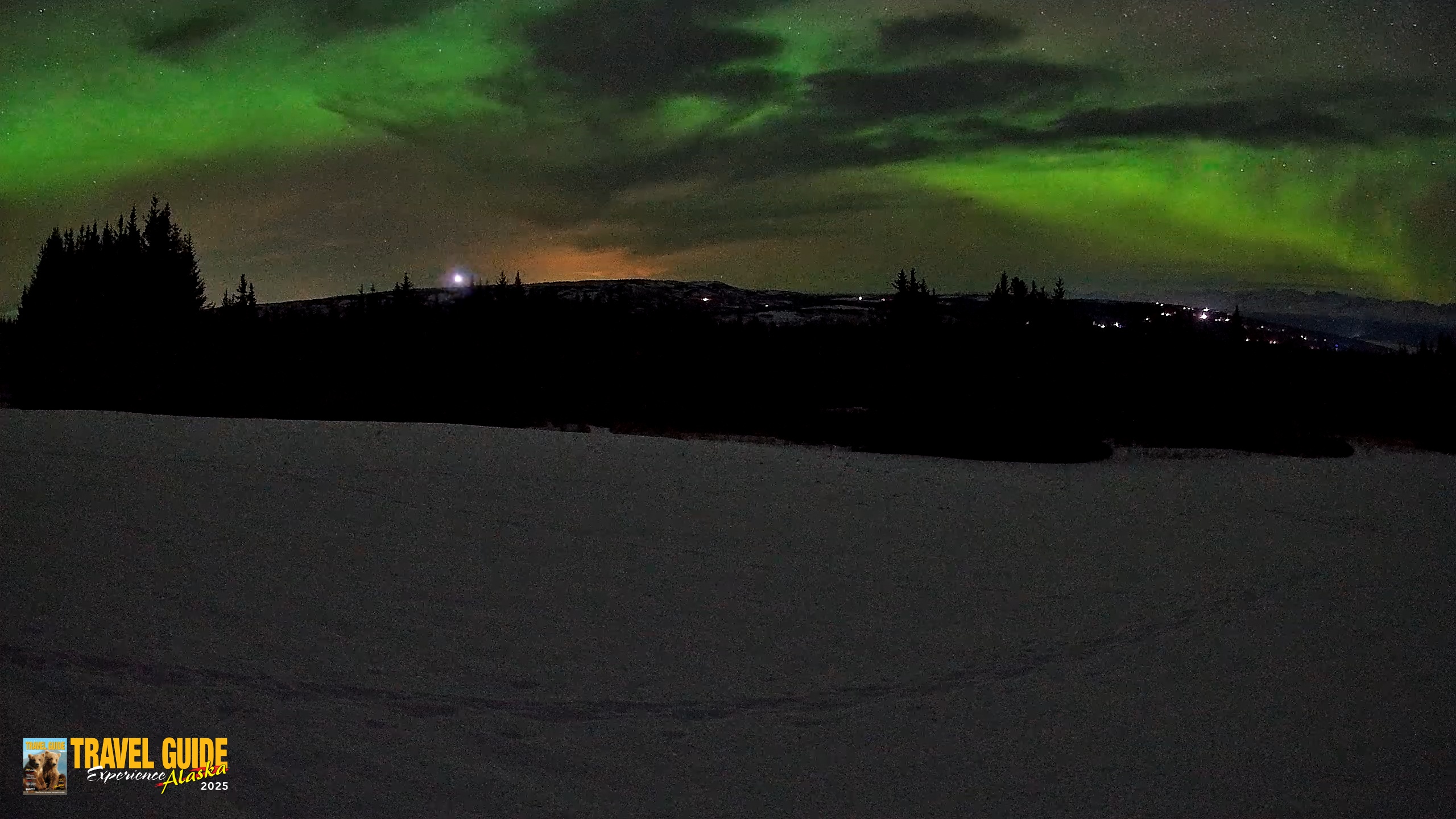 Snapshot of Homer Alaska Northern Lights Live Cam taken Feb 22, 2026, 3:42am AKST
