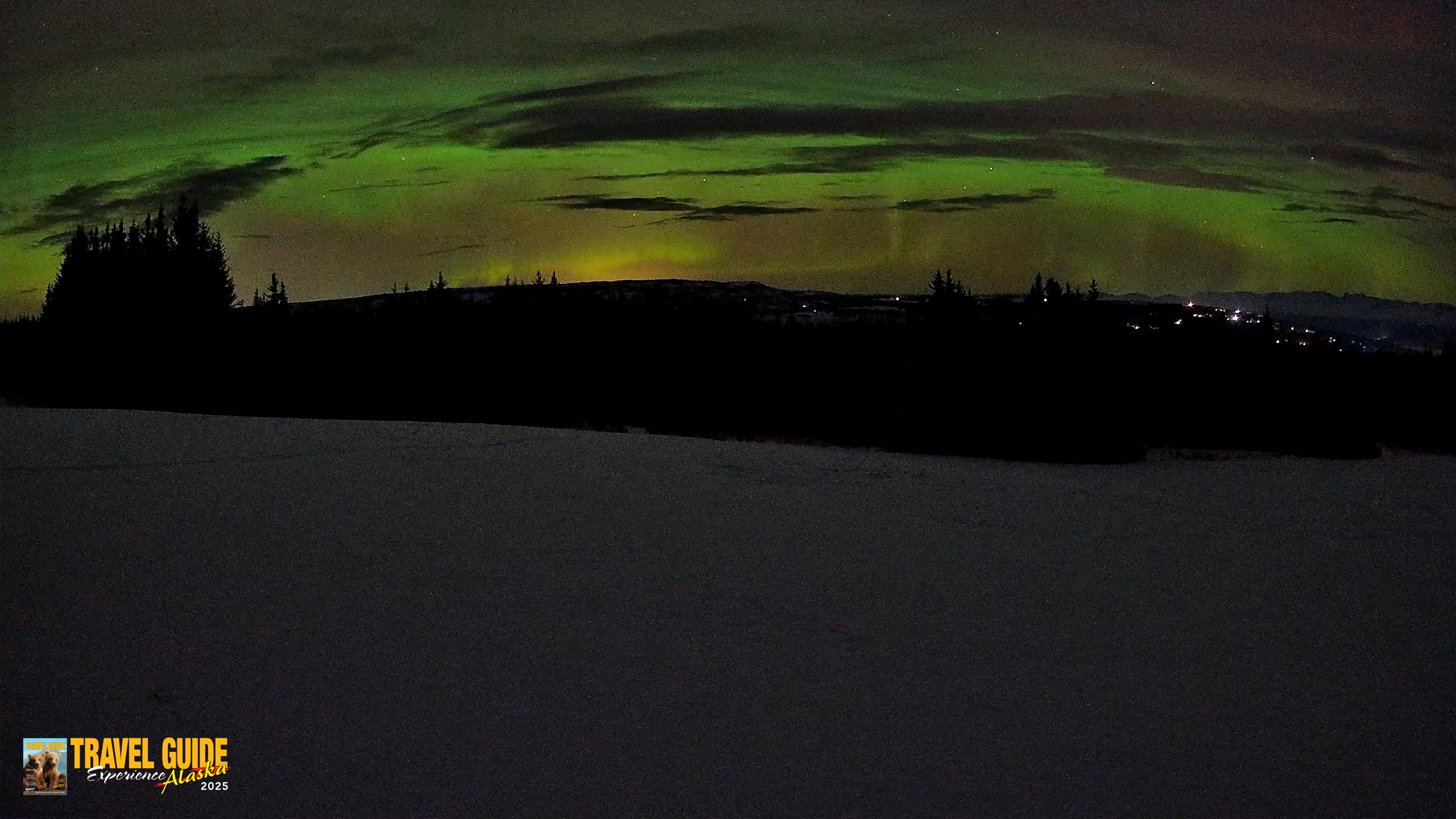 Snapshot of Homer Alaska Northern Lights Live Cam taken Jan 24, 2026, 12:10am AKST