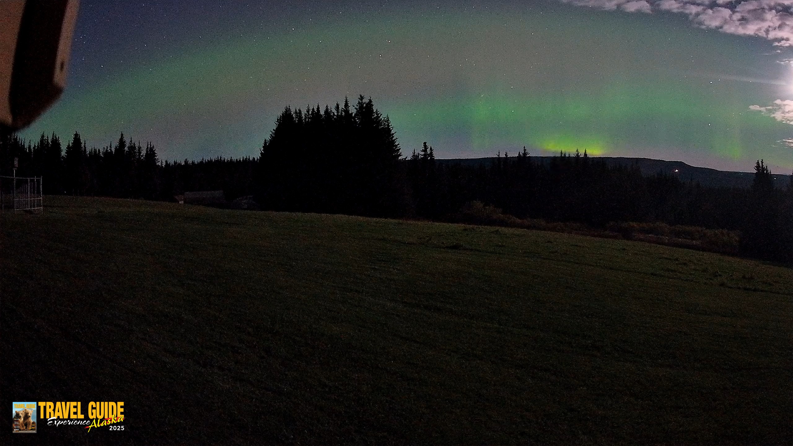 Snapshot of Homer Alaska Northern Lights Live Cam taken Oct 3, 2026, 2:59am AKDT