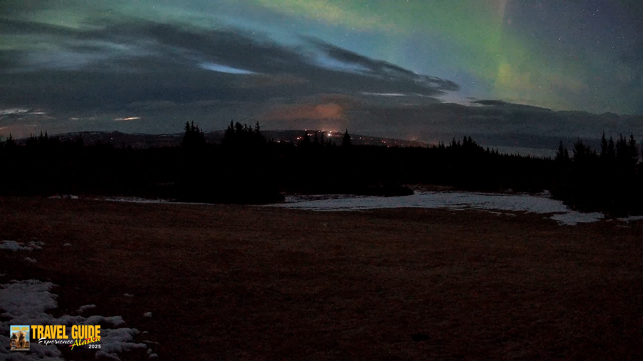 Snapshot of Homer Alaska Northern Lights Live Cam taken Apr 20, 2026, 4:32am AKDT
