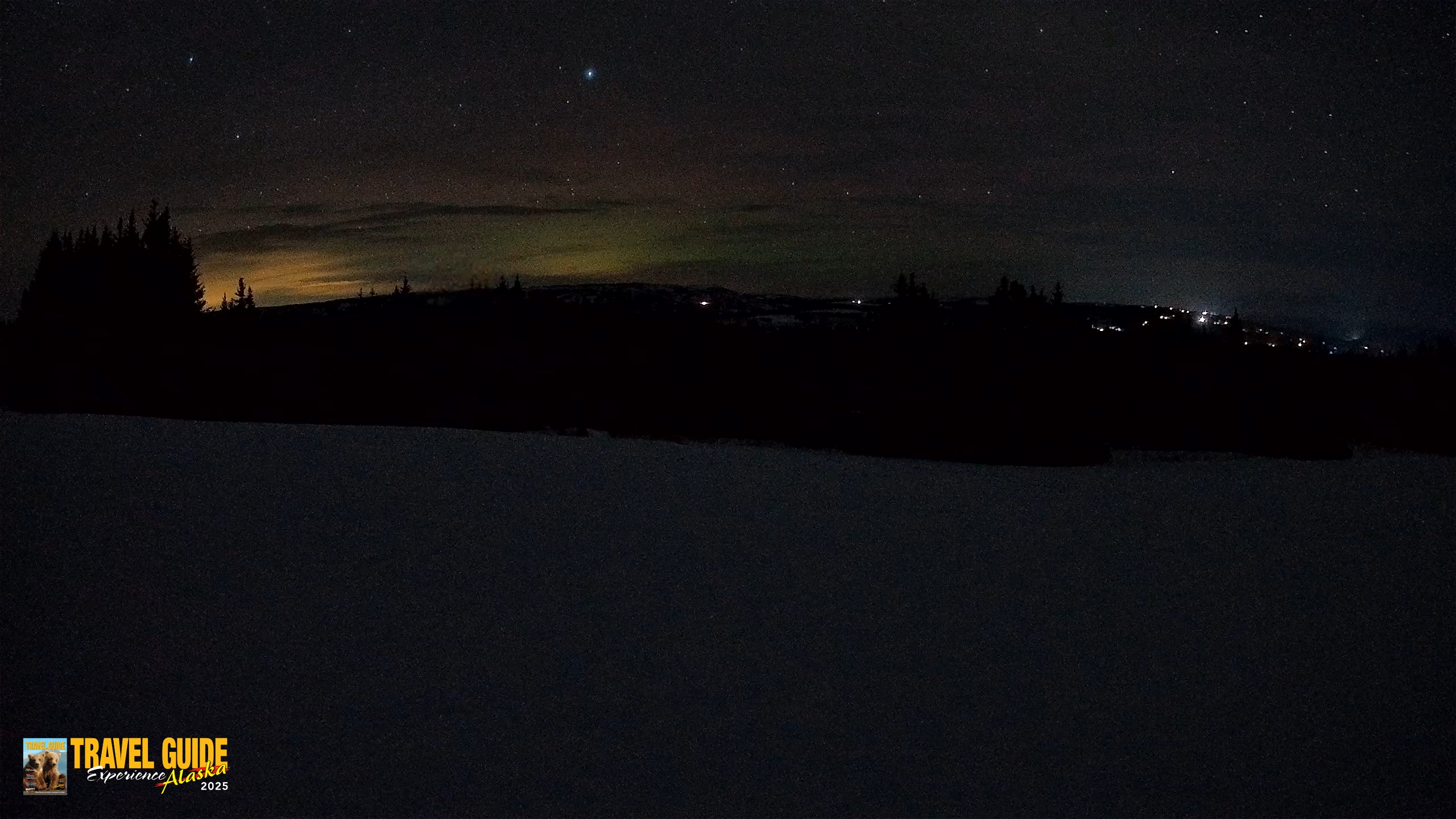Snapshot of Homer Alaska Northern Lights Live Cam taken Mar 16, 2026, 11:27pm AKDT