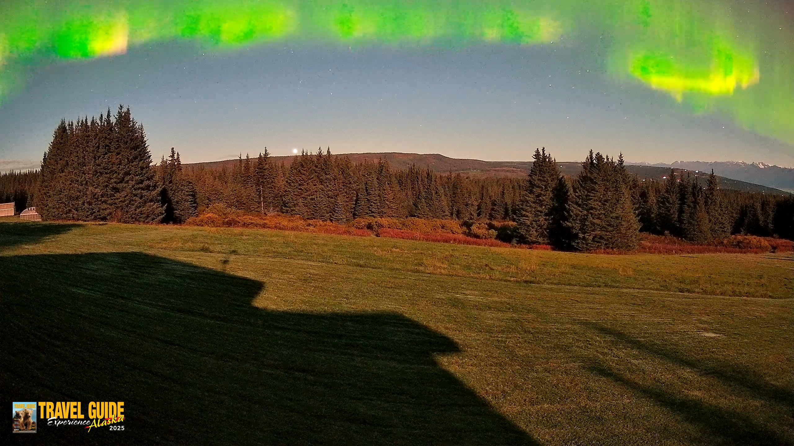 Snapshot of Homer Alaska Northern Lights Live Cam taken Sep 24, 2026, 1:40am AKDT