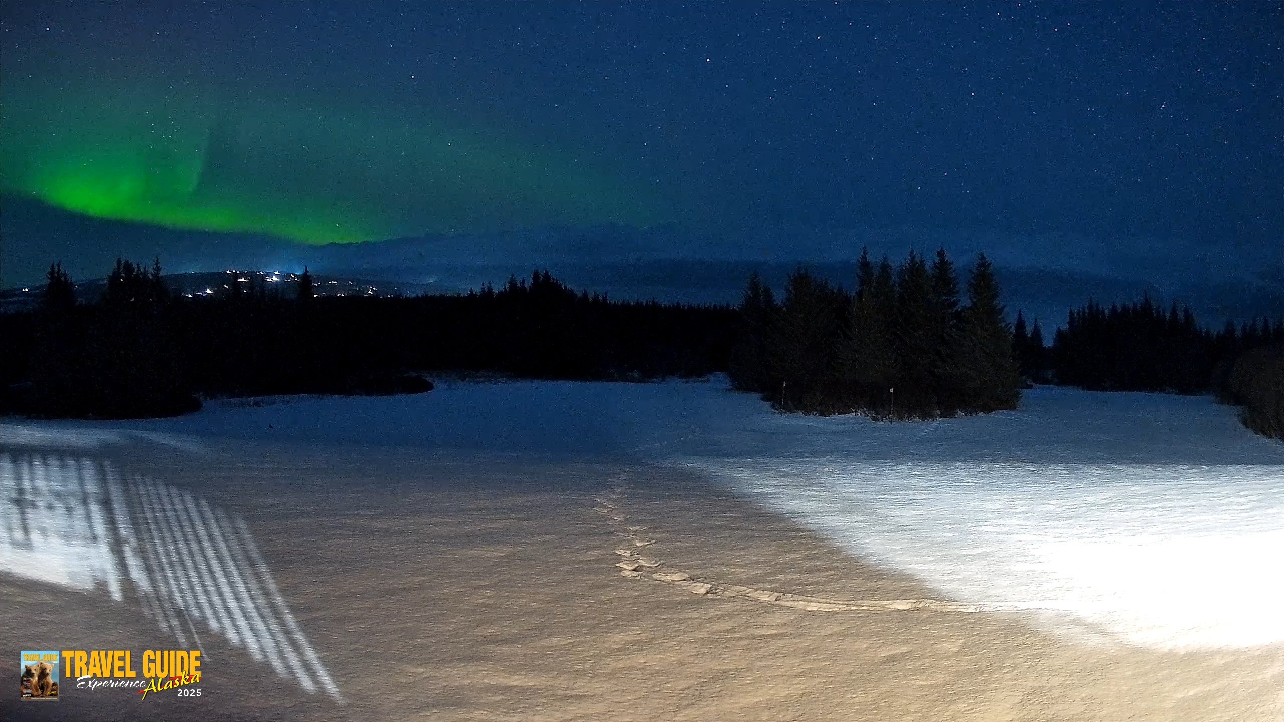 Snapshot of Homer Alaska Northern Lights Live Cam taken Feb 15, 2026, 7:55pm AKST