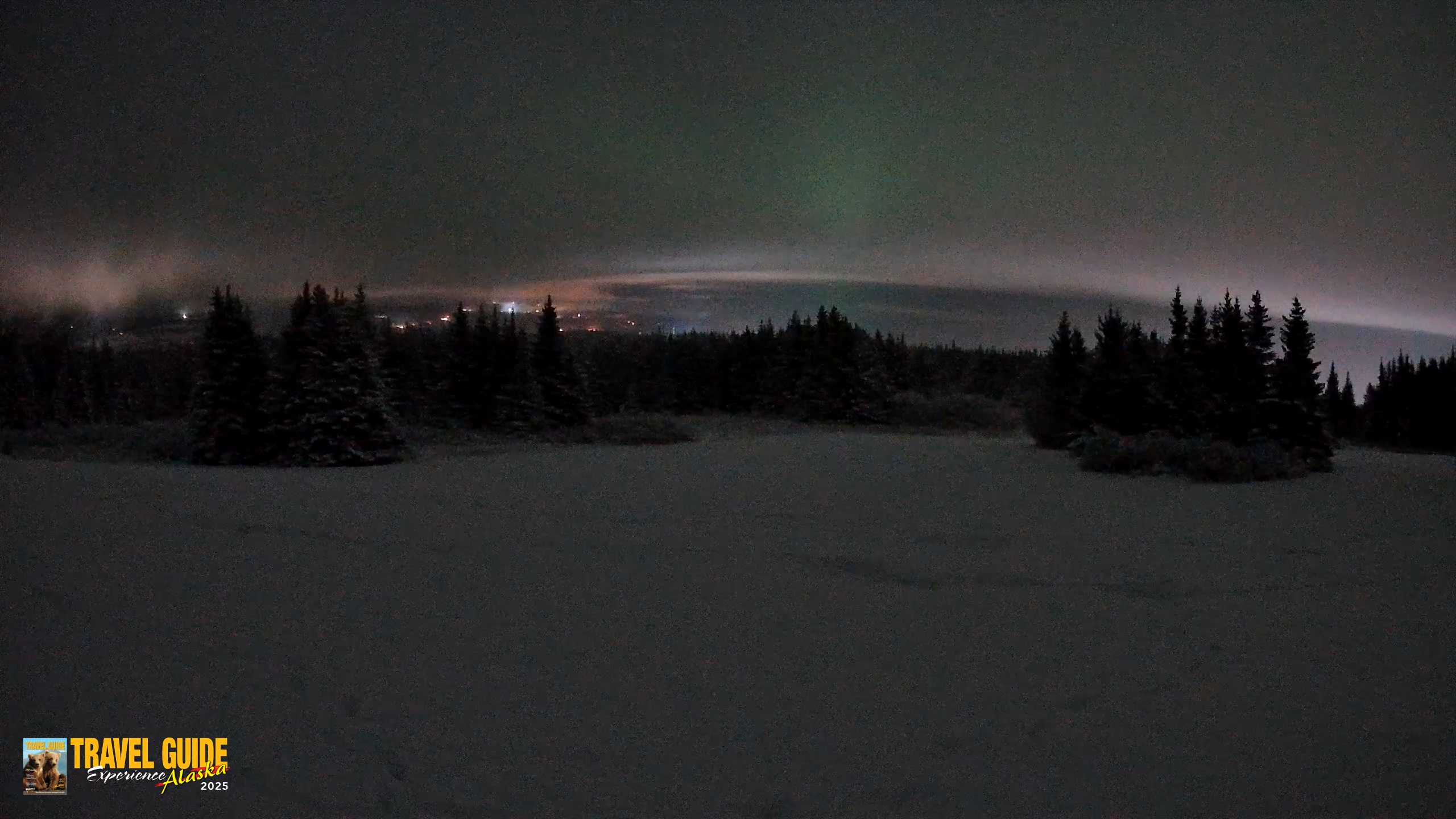 Snapshot of Homer Alaska Northern Lights Live Cam taken Jan 14, 2026, 1:32am AKST