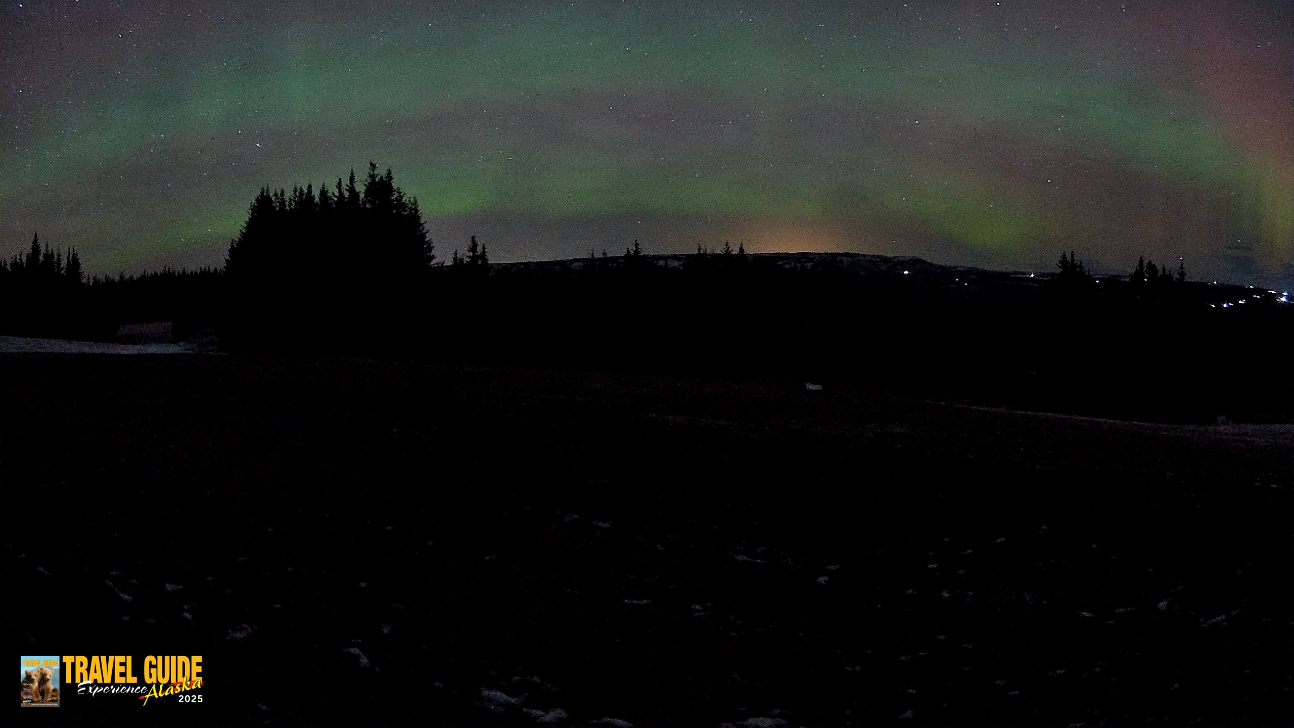 Snapshot of Homer Alaska Northern Lights Live Cam taken Dec 13, 2025, 2:42am AKST