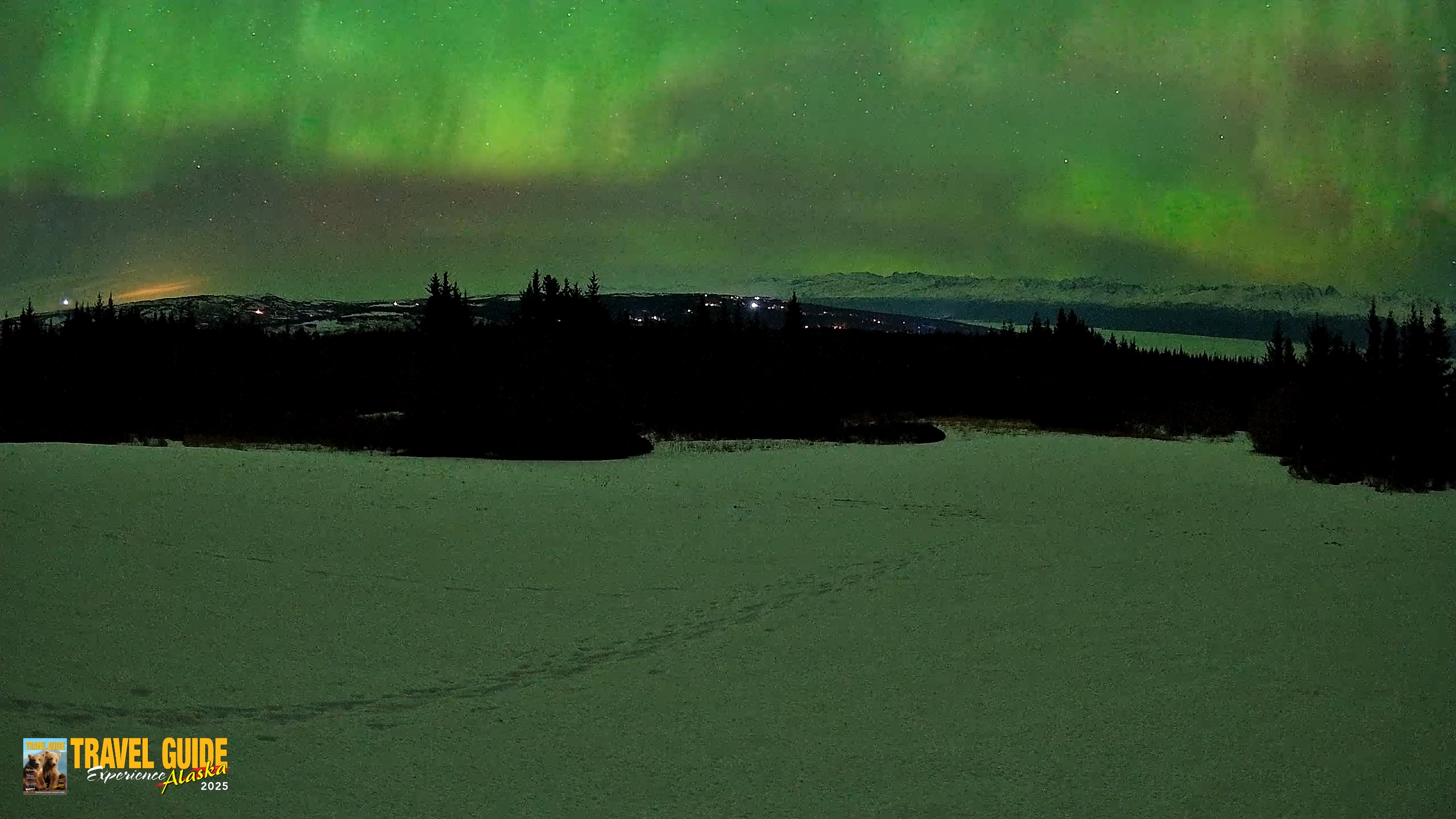 Snapshot of Homer Alaska Northern Lights Live Cam taken Feb 22, 2026, 2:09am AKST