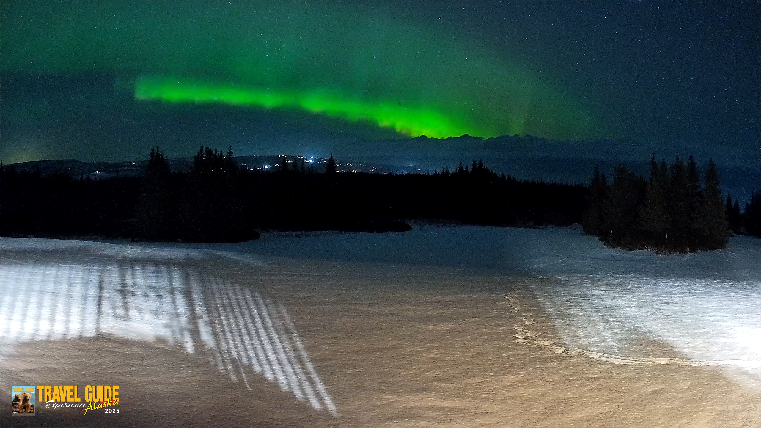 Snapshot of Homer Alaska Northern Lights Live Cam taken Feb 15, 2026, 8:14pm AKST