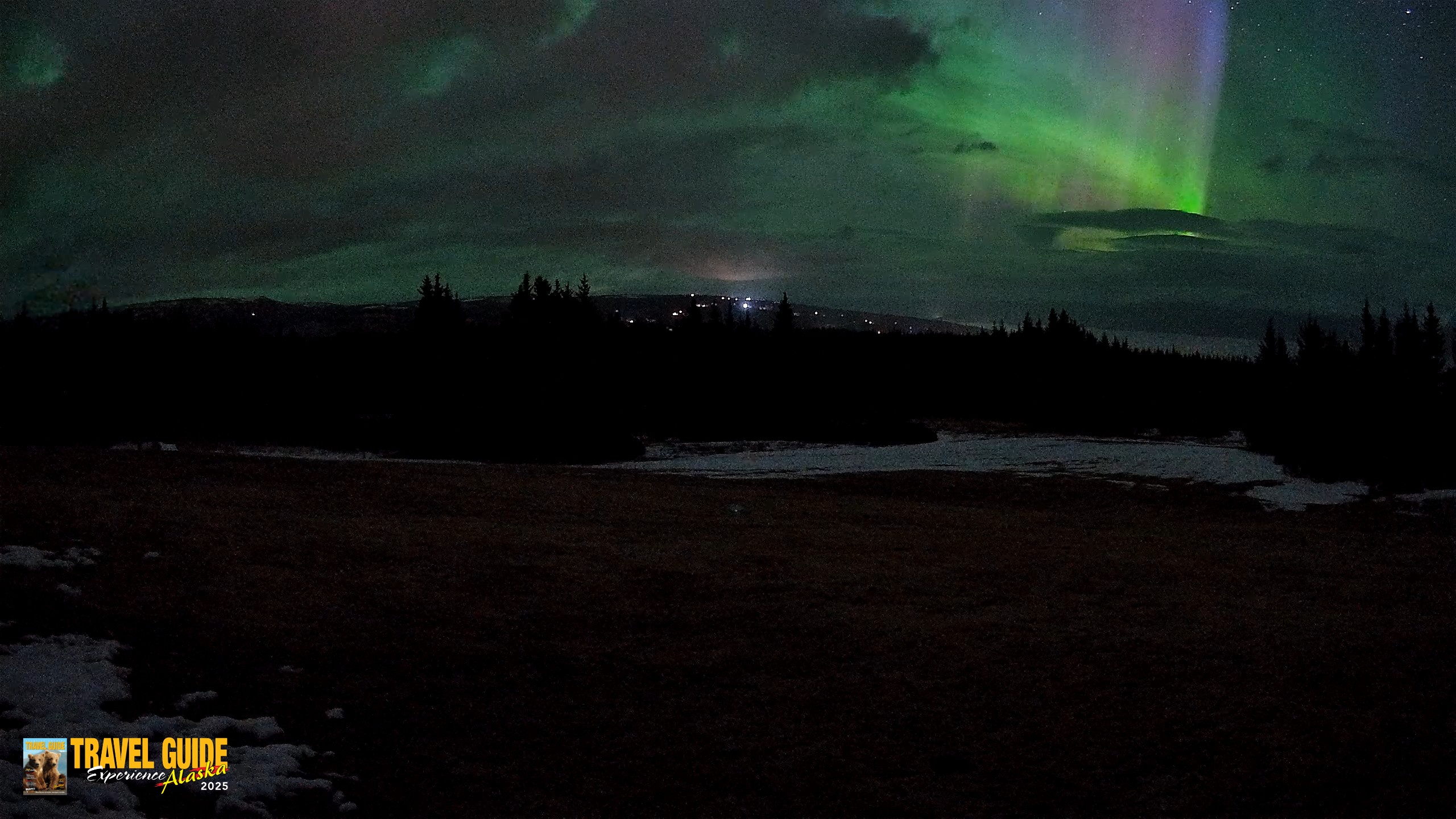 Snapshot of Homer Alaska Northern Lights Live Cam taken Apr 20, 2026, 3:35am AKDT