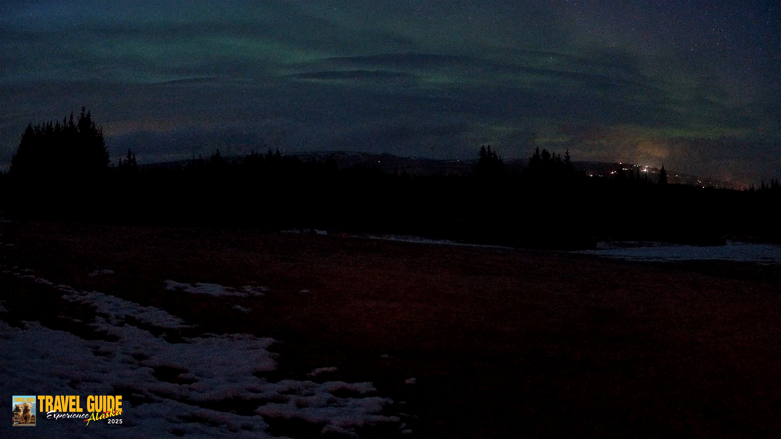 Snapshot of Homer Alaska Northern Lights Live Cam taken Apr 19, 2026, 11:47pm AKDT