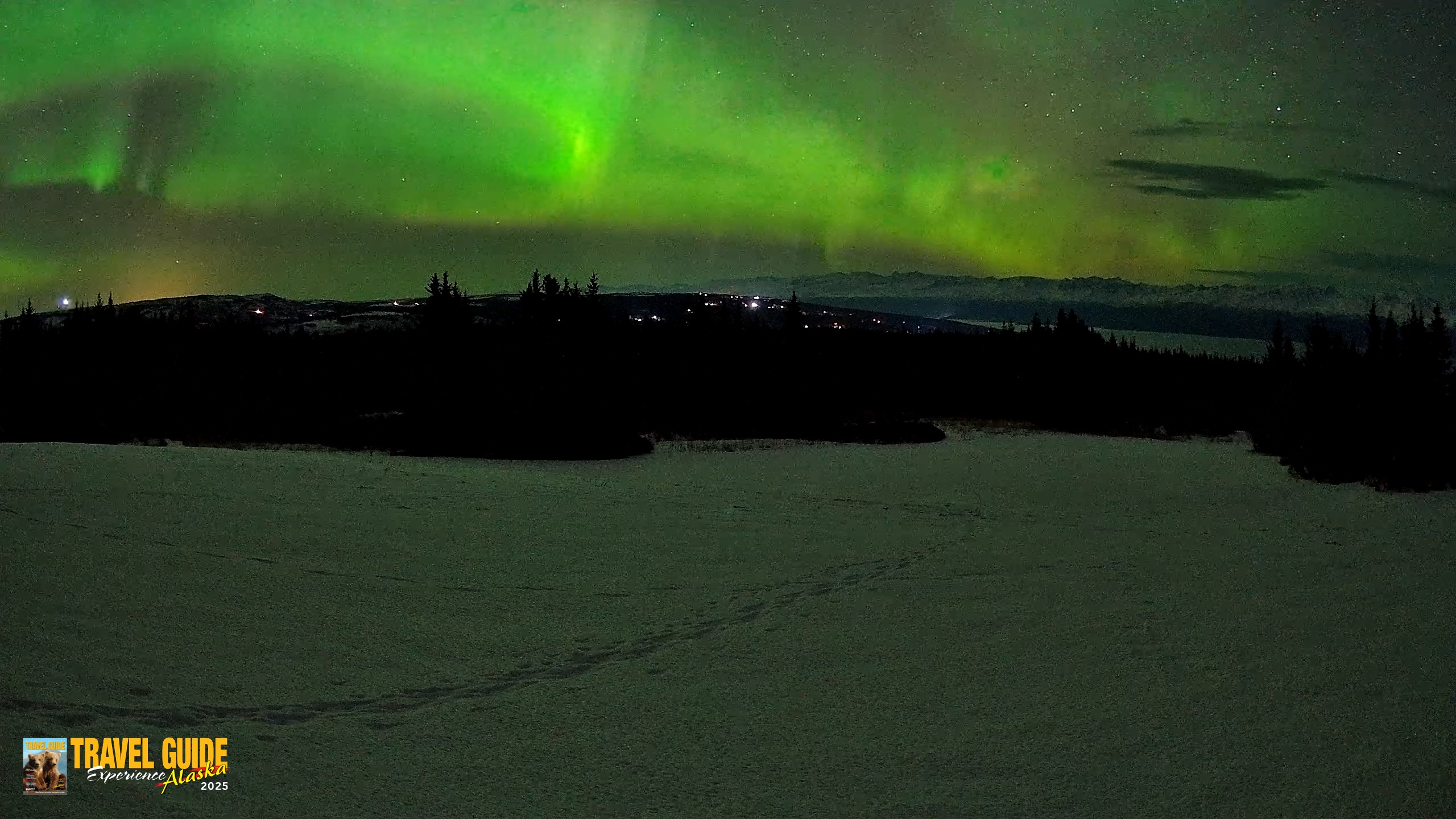 Snapshot of Homer Alaska Northern Lights Live Cam taken Feb 22, 2026, 6:47am AKST