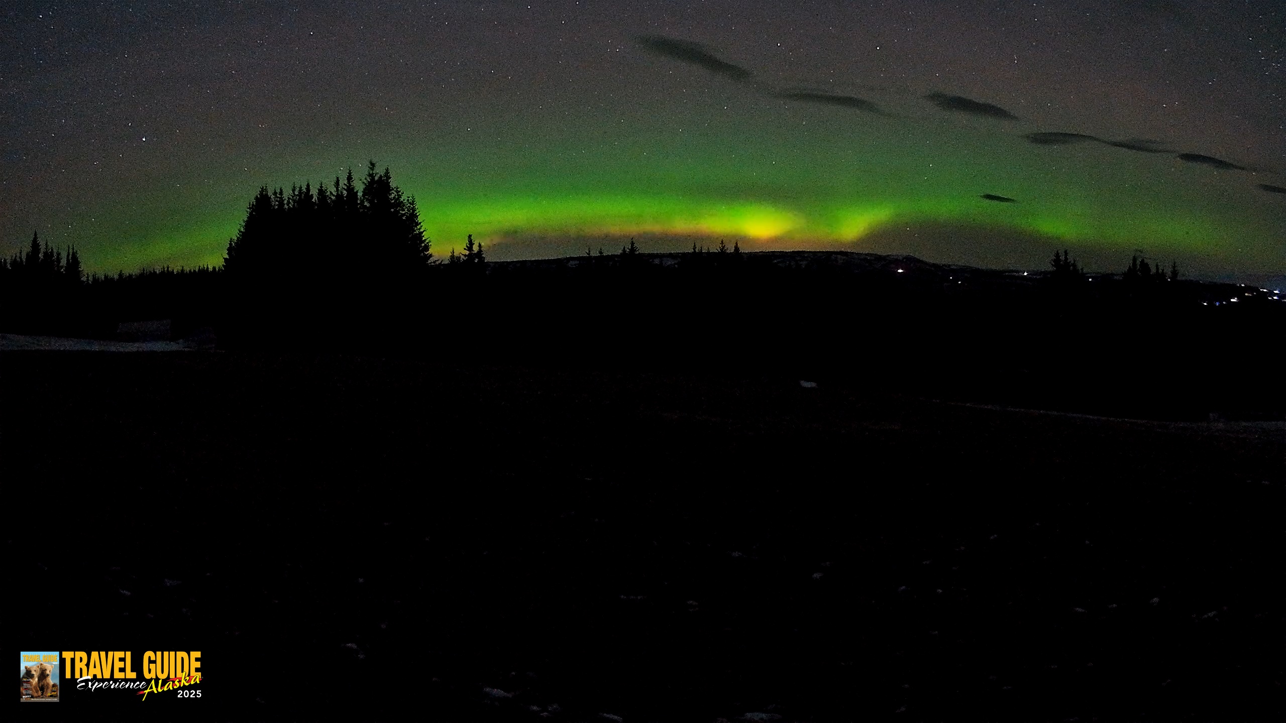 Snapshot of Homer Alaska Northern Lights Live Cam taken Dec 17, 2025, 12:53am AKST
