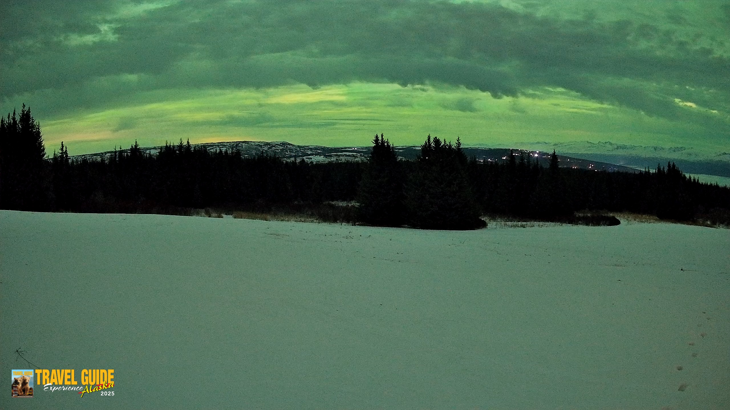 Snapshot of Homer Alaska Northern Lights Live Cam taken Jan 19, 2026, 11:04pm AKST