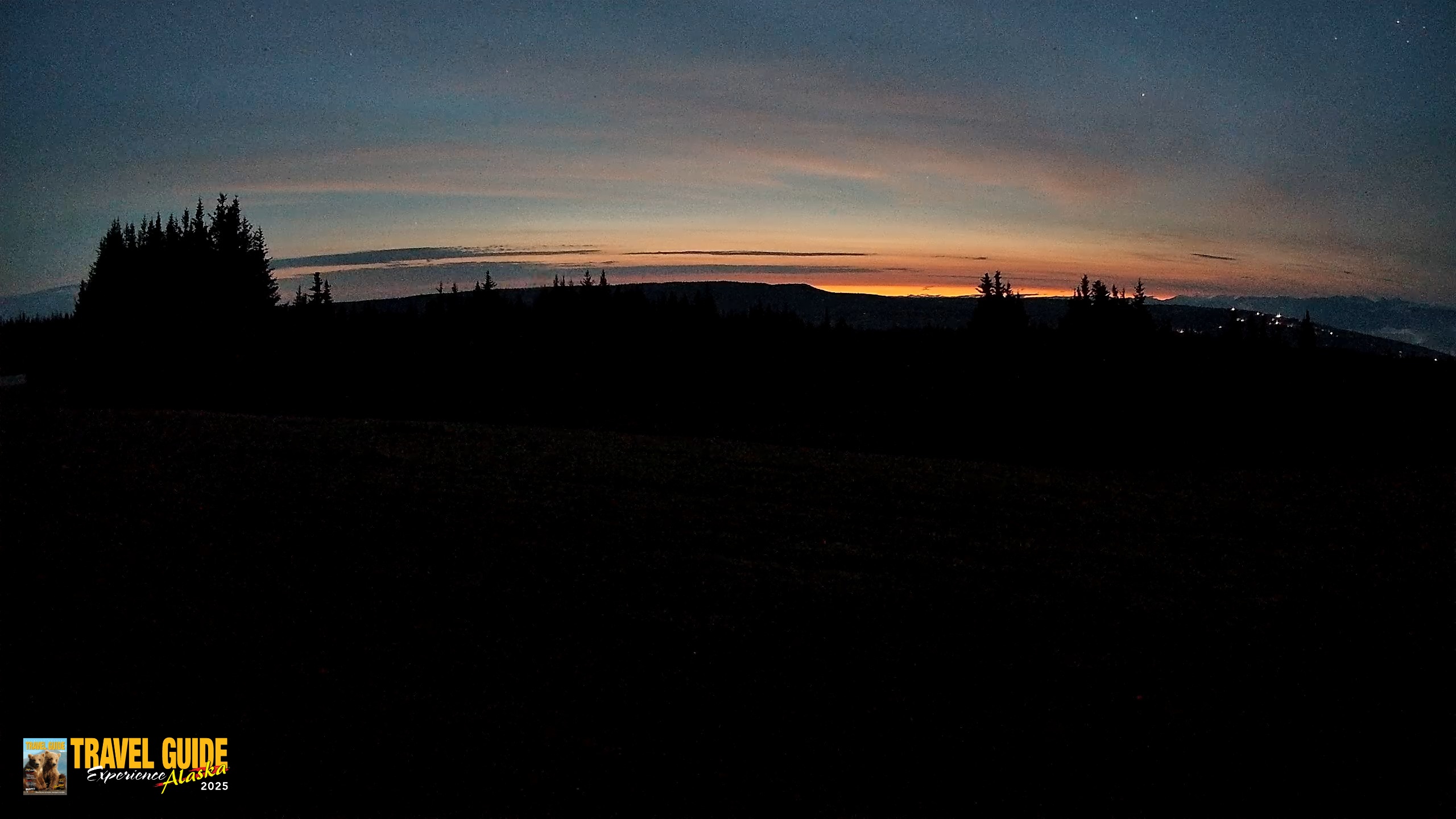 Snapshot of Homer Alaska Northern Lights Live Cam taken Aug 19, 2026, 4:17am AKDT