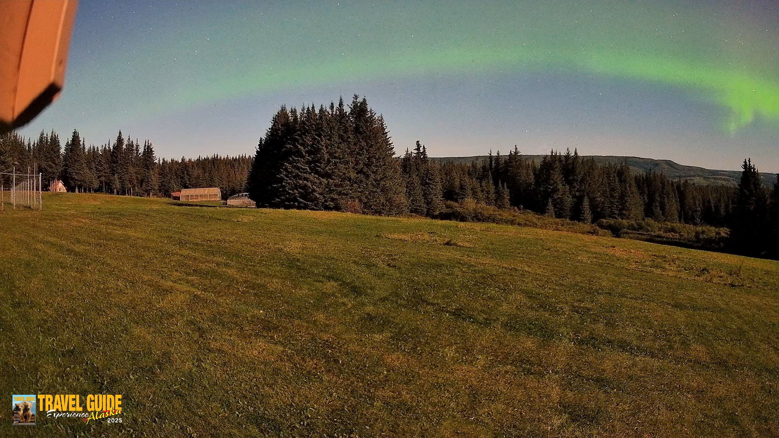 Snapshot of Homer Alaska Northern Lights Live Cam taken Aug 30, 2026, 12:49am AKDT