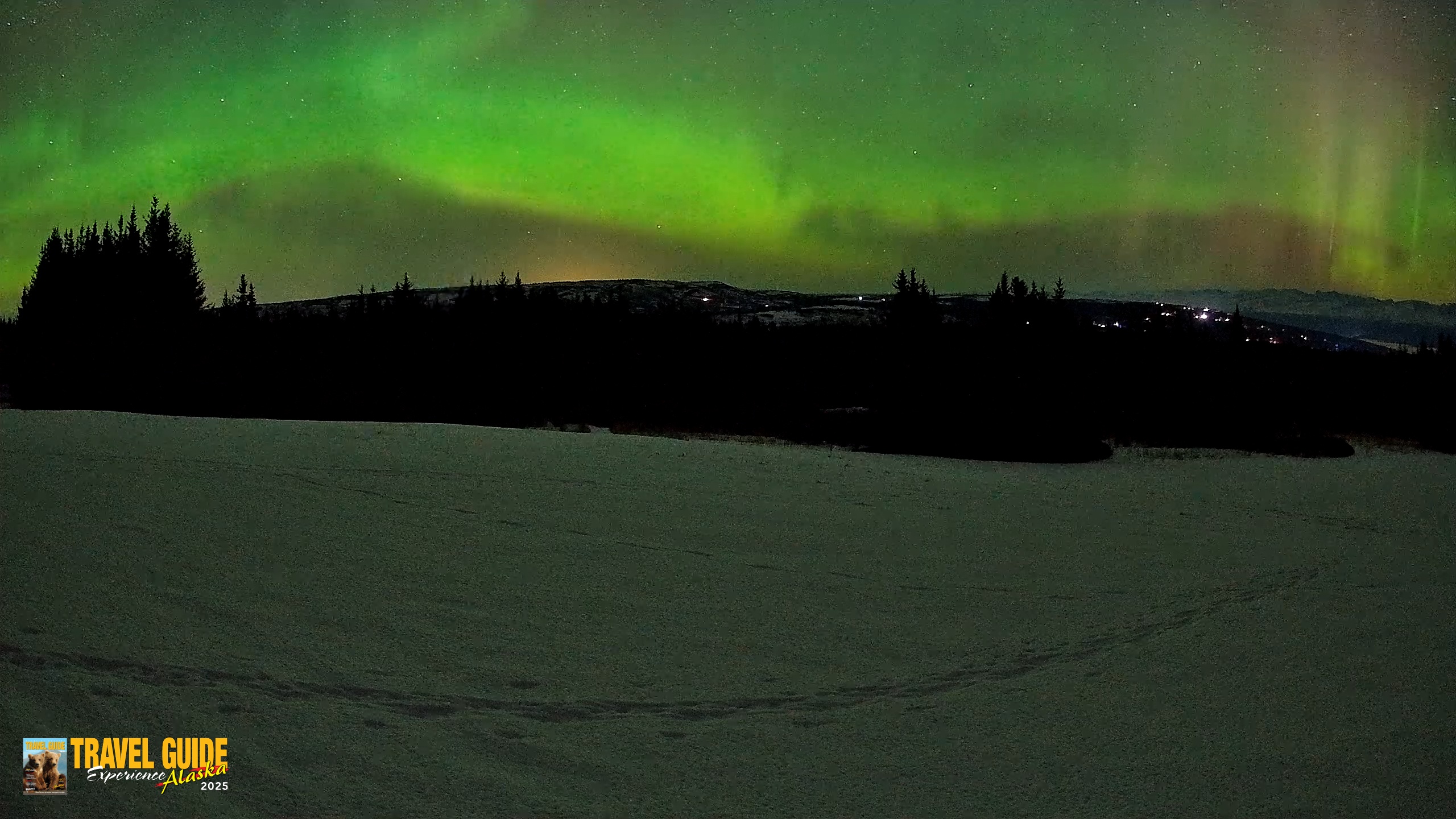 Snapshot of Homer Alaska Northern Lights Live Cam taken Feb 22, 2026, 5:34am AKST
