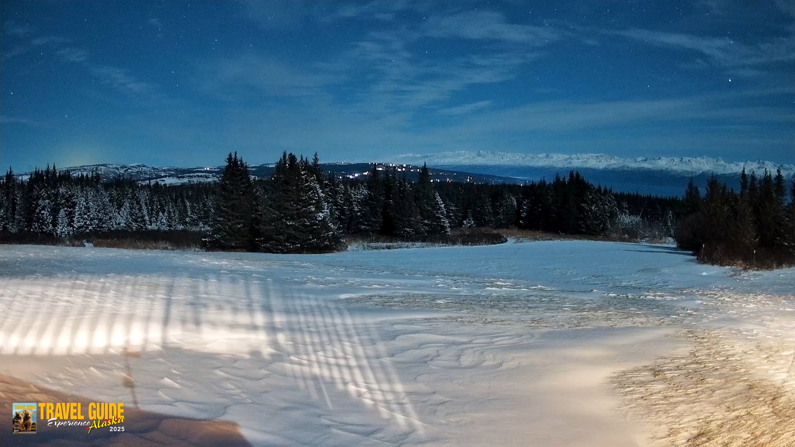 Snapshot of Homer Alaska Northern Lights Live Cam taken Dec 27, 2025, 9:03pm AKST