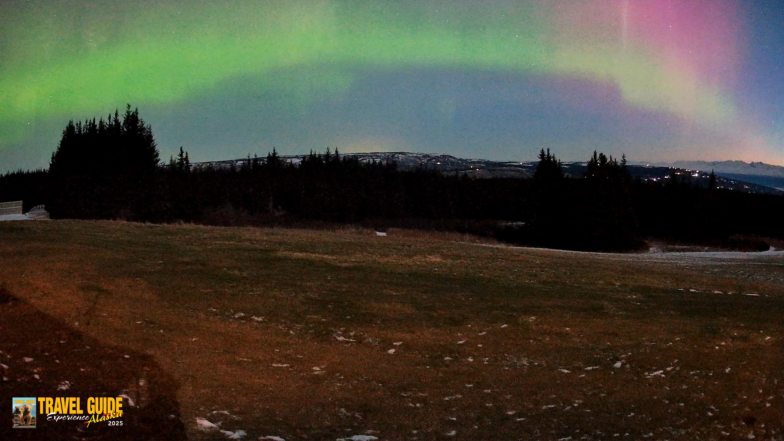 Snapshot of Homer Alaska Northern Lights Live Cam taken Dec 12, 2025, 7:55am AKST