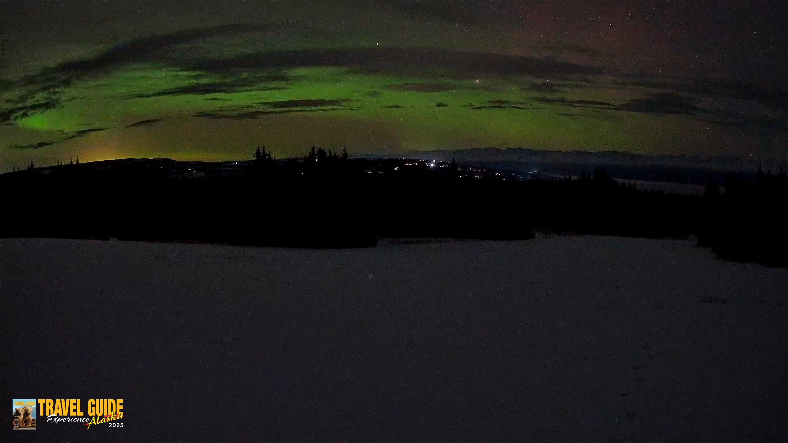 Snapshot of Homer Alaska Northern Lights Live Cam taken Jan 24, 2026, 12:01am AKST