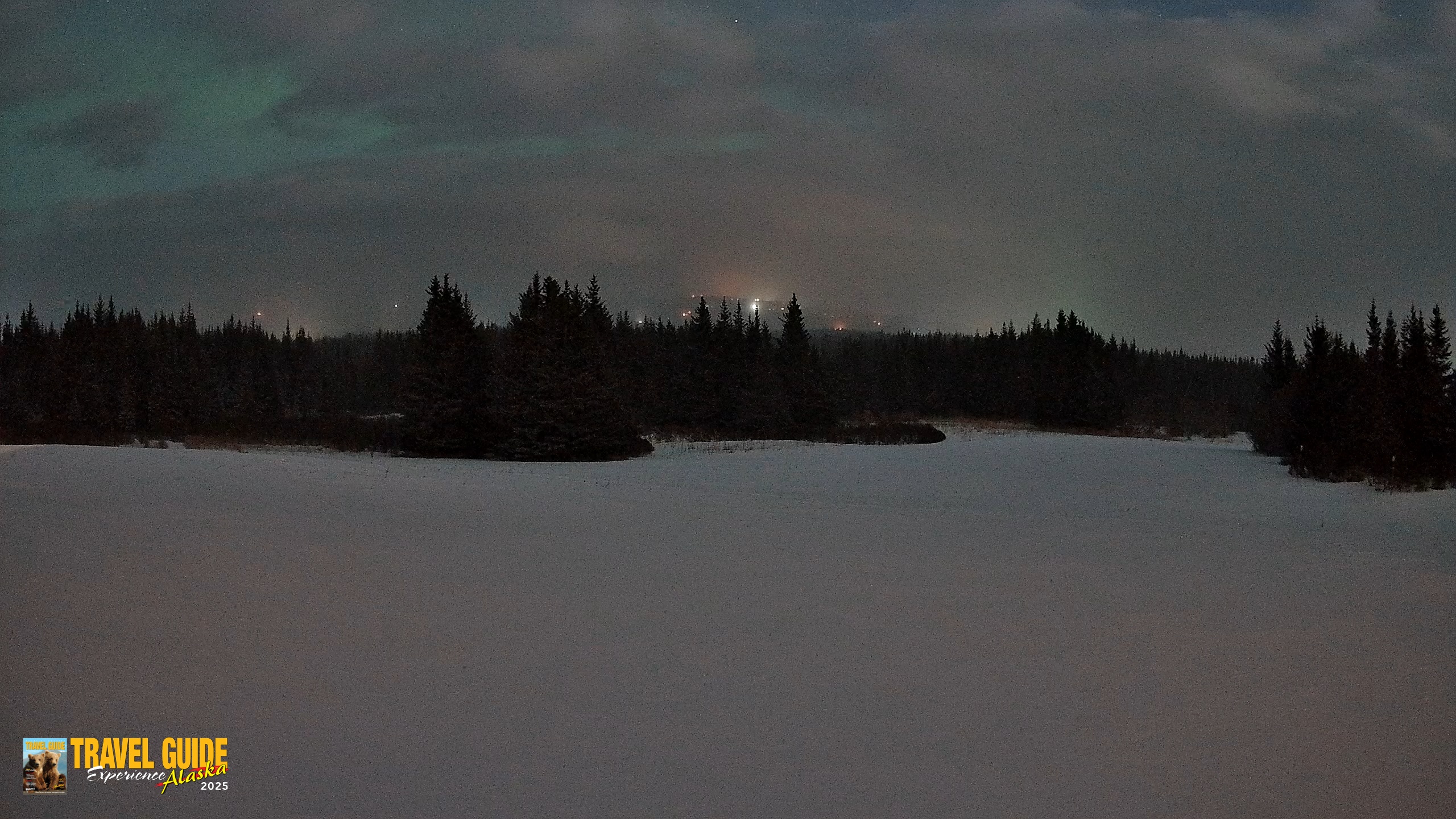 Snapshot of Homer Alaska Northern Lights Live Cam taken Mar 7, 2026, 2:25am AKST