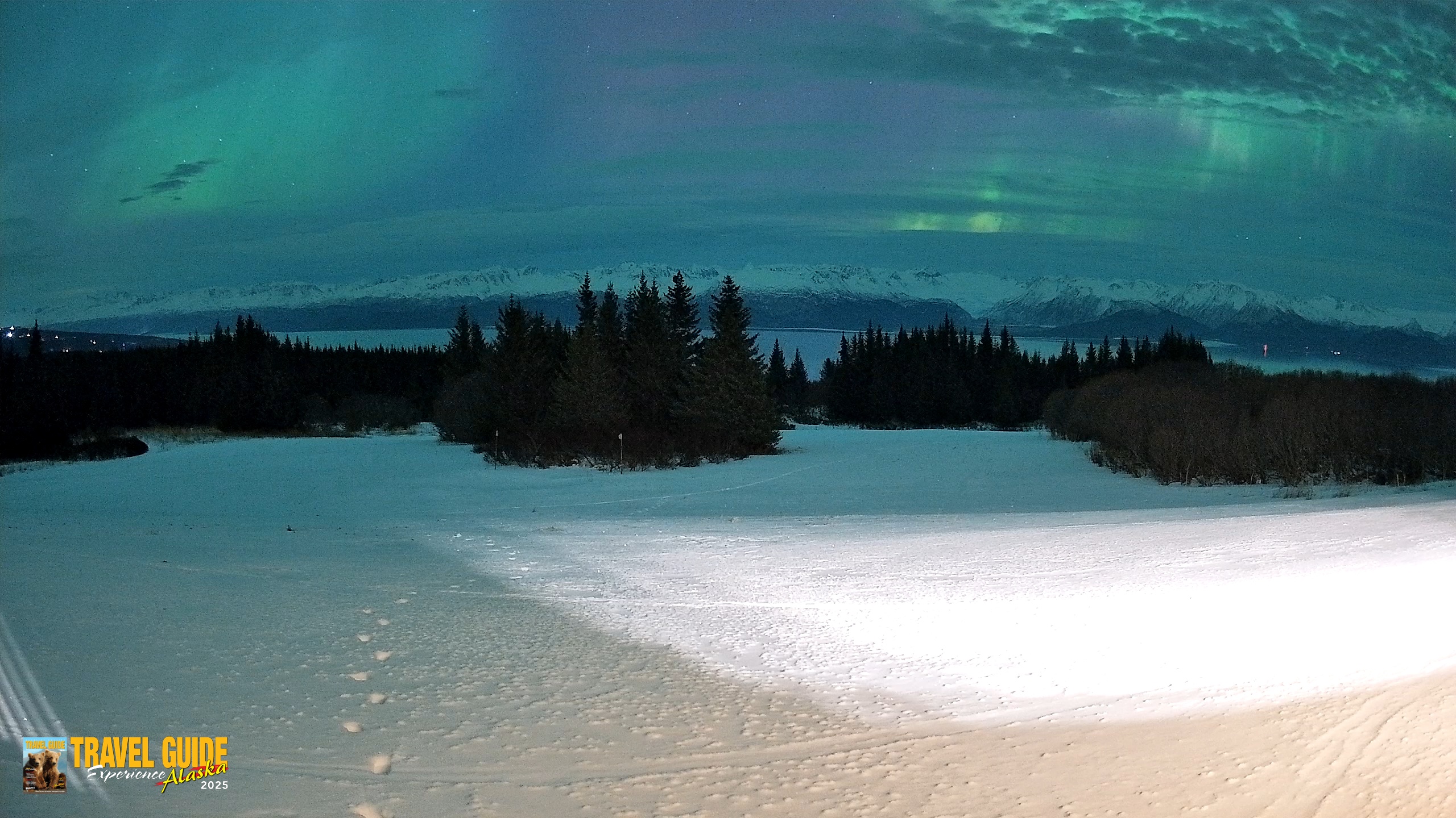 Snapshot of Homer Alaska Northern Lights Live Cam taken Jan 20, 2026, 2:26am AKST