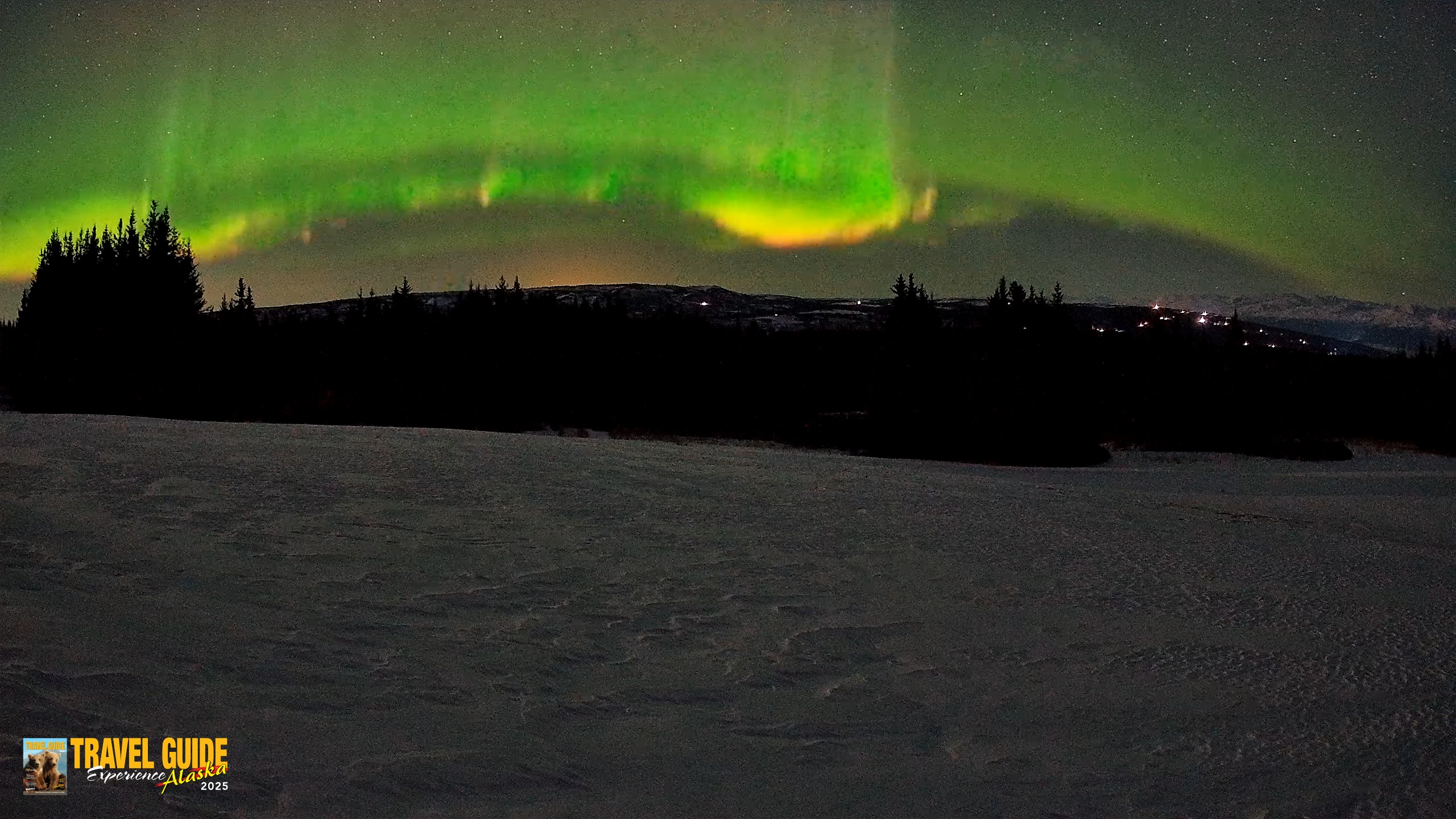 Snapshot of Homer Alaska Northern Lights Live Cam taken Mar 24, 2026, 3:20am AKDT