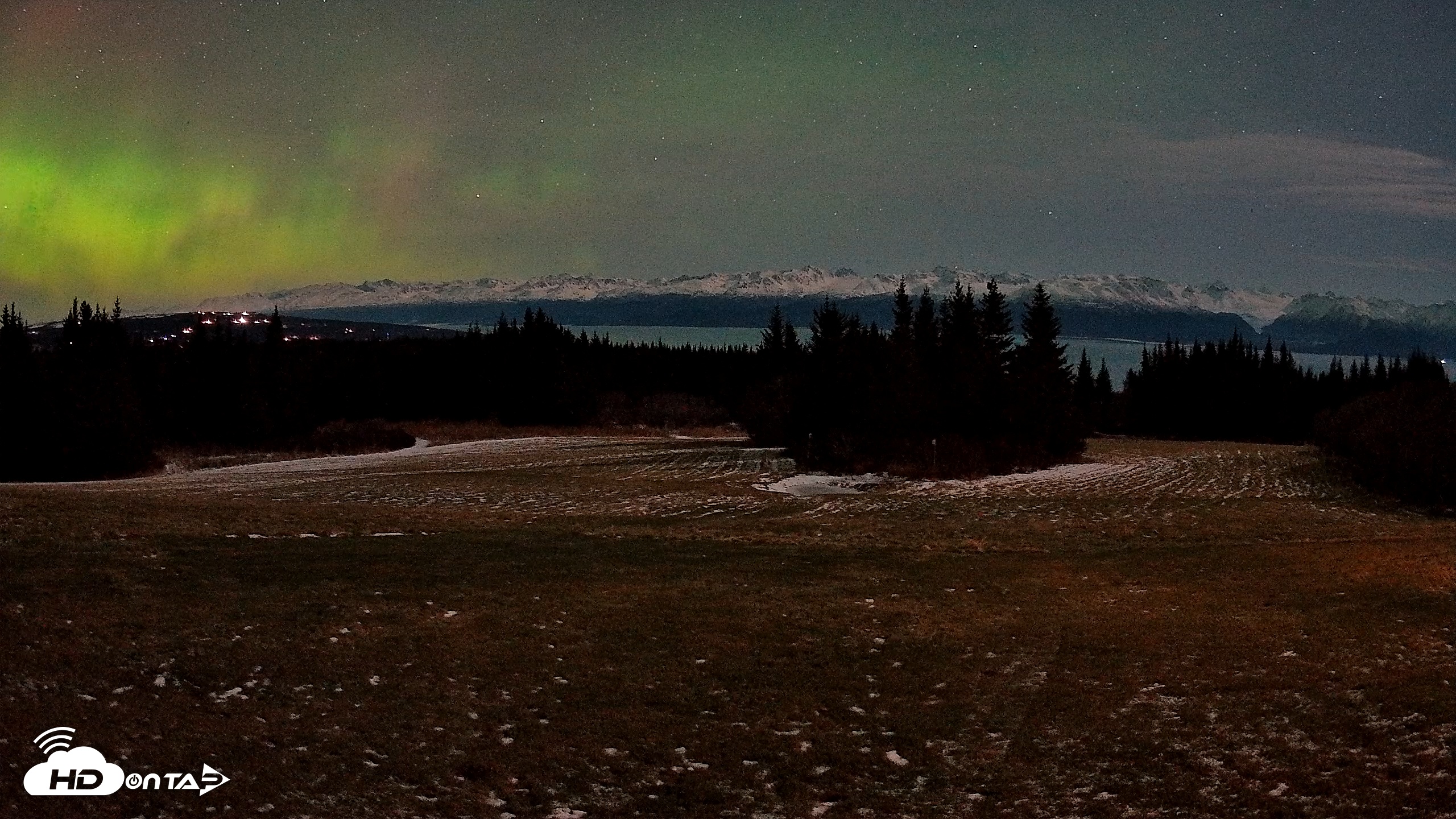 Snapshot of Homer Alaska Northern Lights Live Cam taken Dec 12, 2025, 6:35am AKST