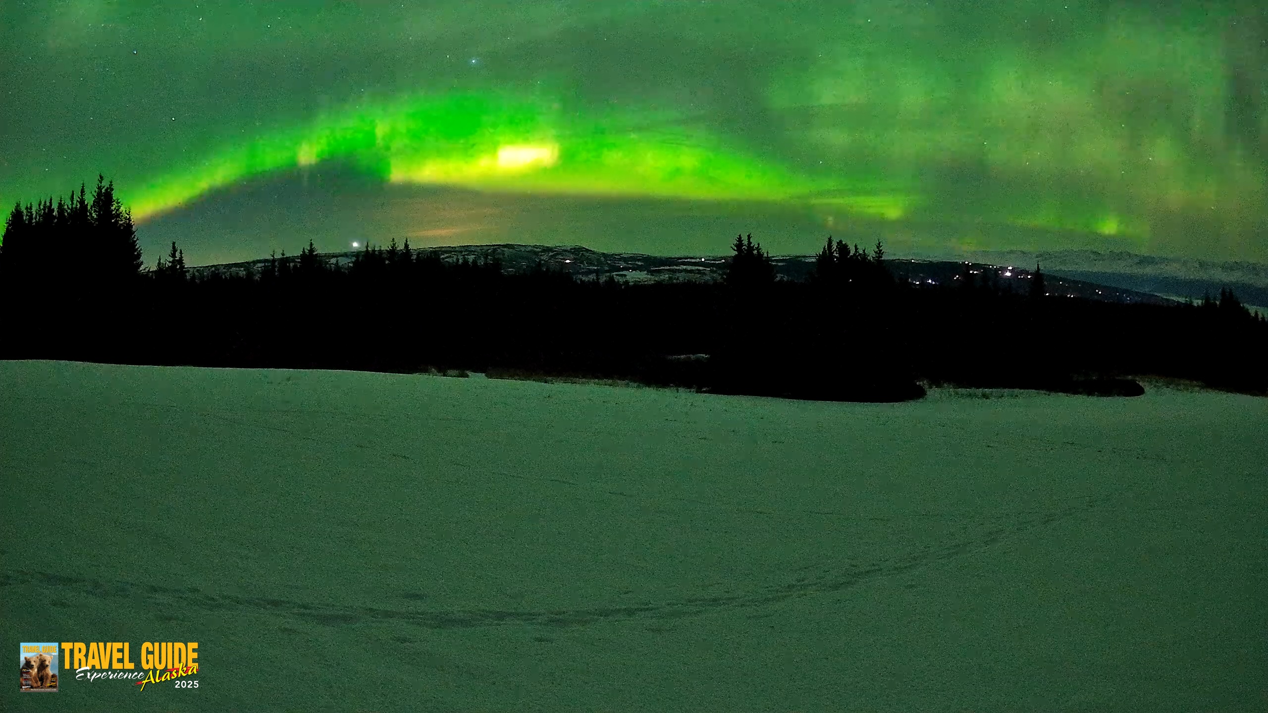 Snapshot of Homer Alaska Northern Lights Live Cam taken Feb 21, 2026, 11:59pm AKST