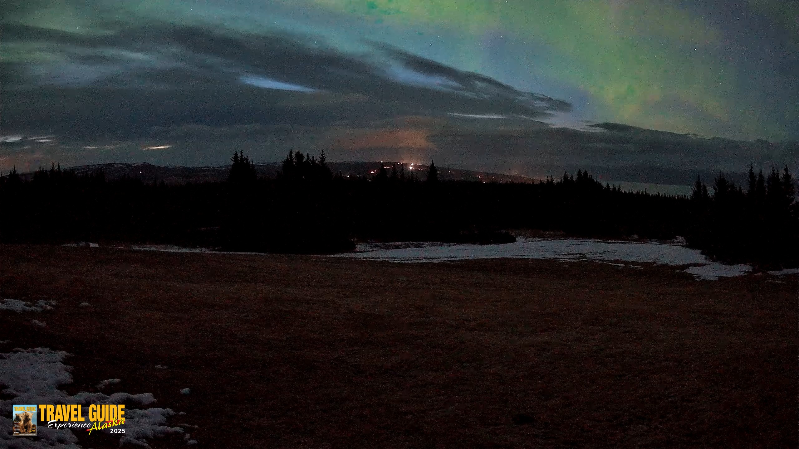 Snapshot of Homer Alaska Northern Lights Live Cam taken Apr 20, 2026, 4:31am AKDT