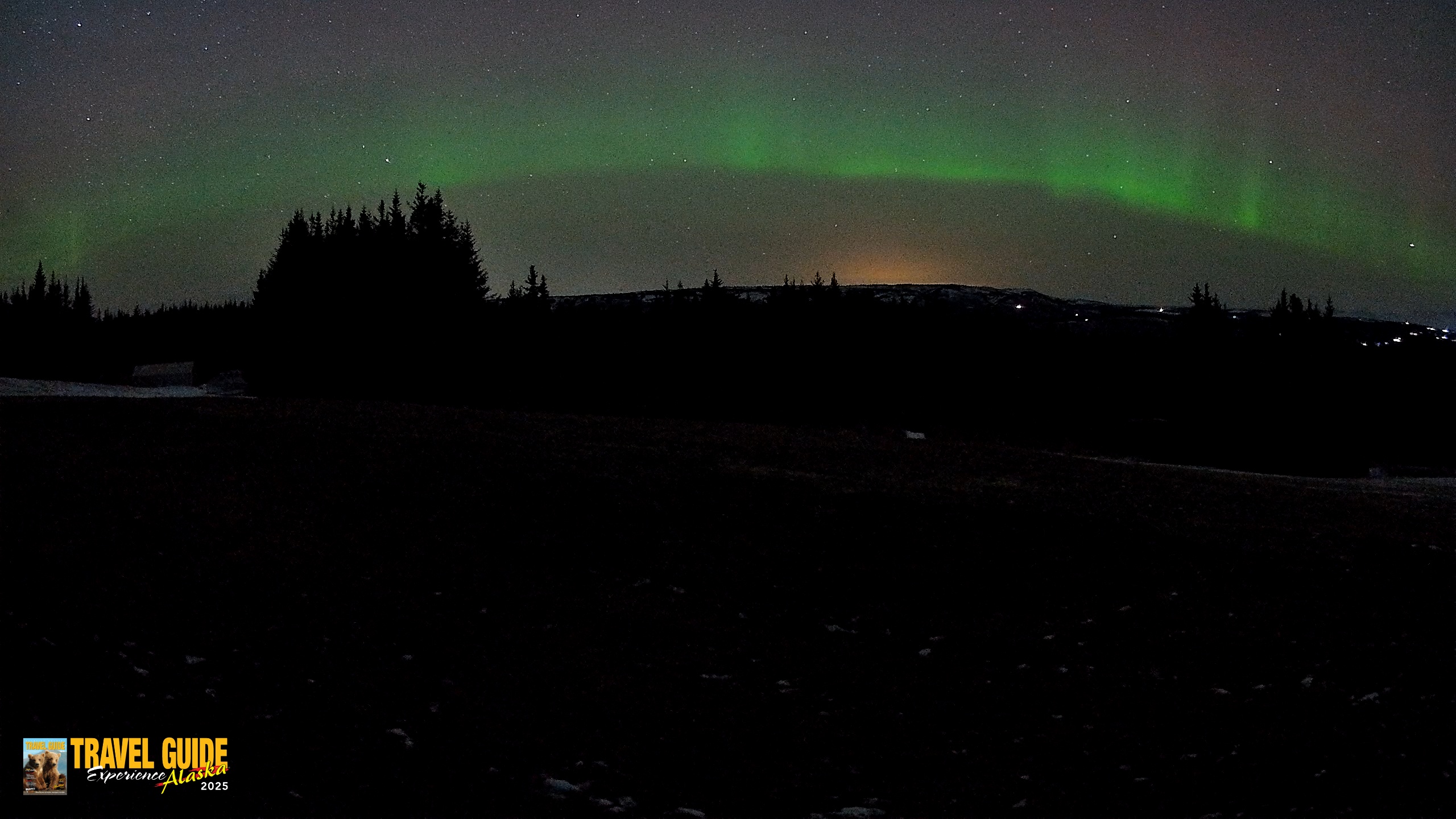 Snapshot of Homer Alaska Northern Lights Live Cam taken Dec 16, 2025, 3:26am AKST